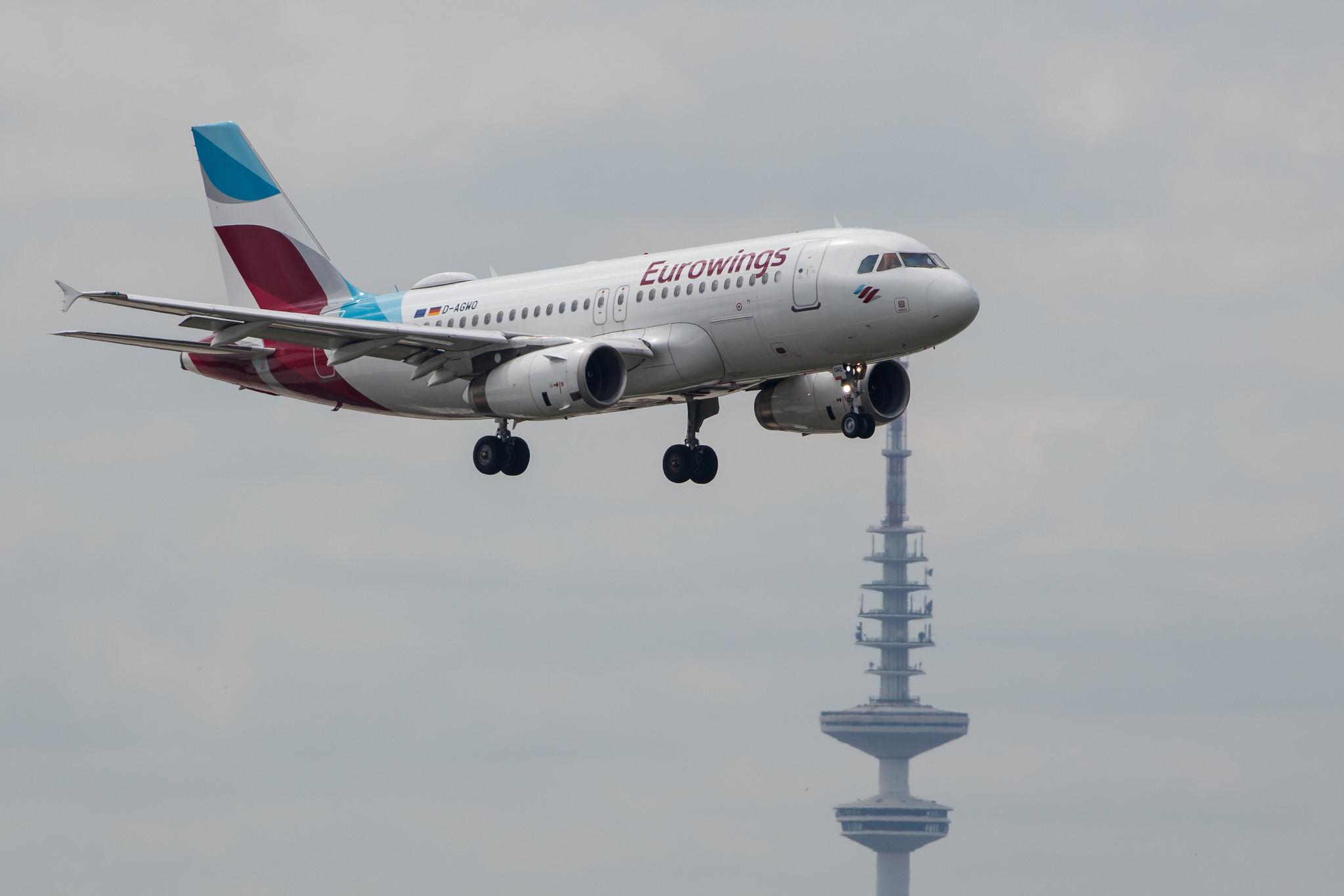 Hamburg Airport: Eurowings (EW / EWG) |  Airbus A319-132 A319 | D-AGWO | MSN 4166