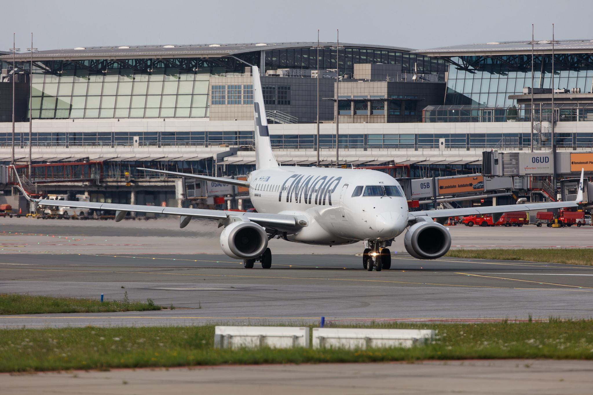 Hamburg Airport: Finnair (AY / FIN) | Operator: NORRA |  Embraer E190LR E190 | OH-LKE | MSN 19000059