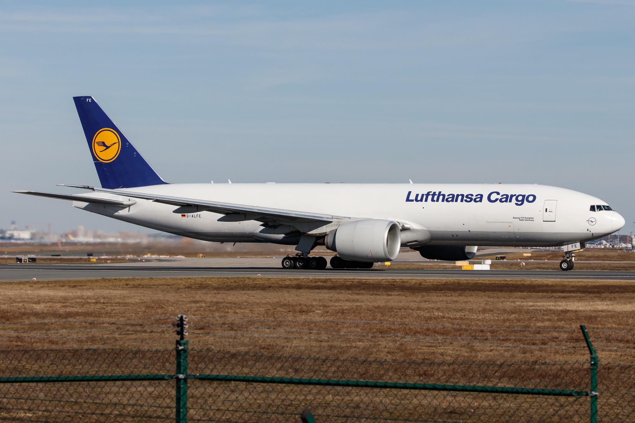 Frankfurt Airport: Lufthansa Cargo (/ GEC) |  Boeing 777-FBT B77L | D-ALFE | MSN 41678