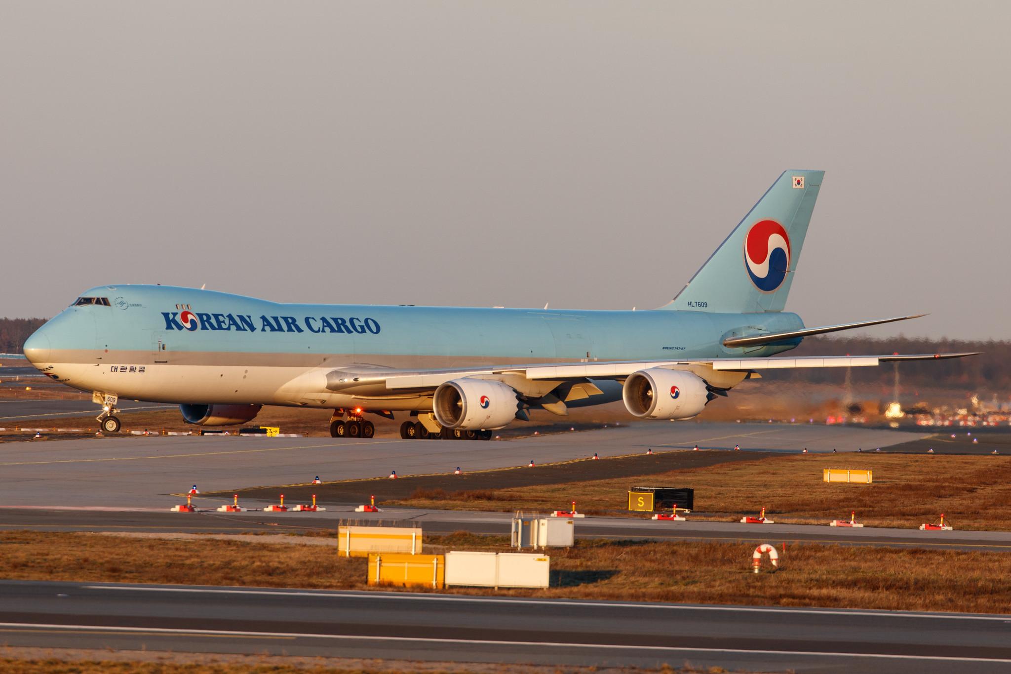 Frankfurt Airport: Korean Air Cargo (KE / KAL) | Operator: Korean Air |  Boeing 747-8HT(F) B748 | HL7609 | MSN 37132