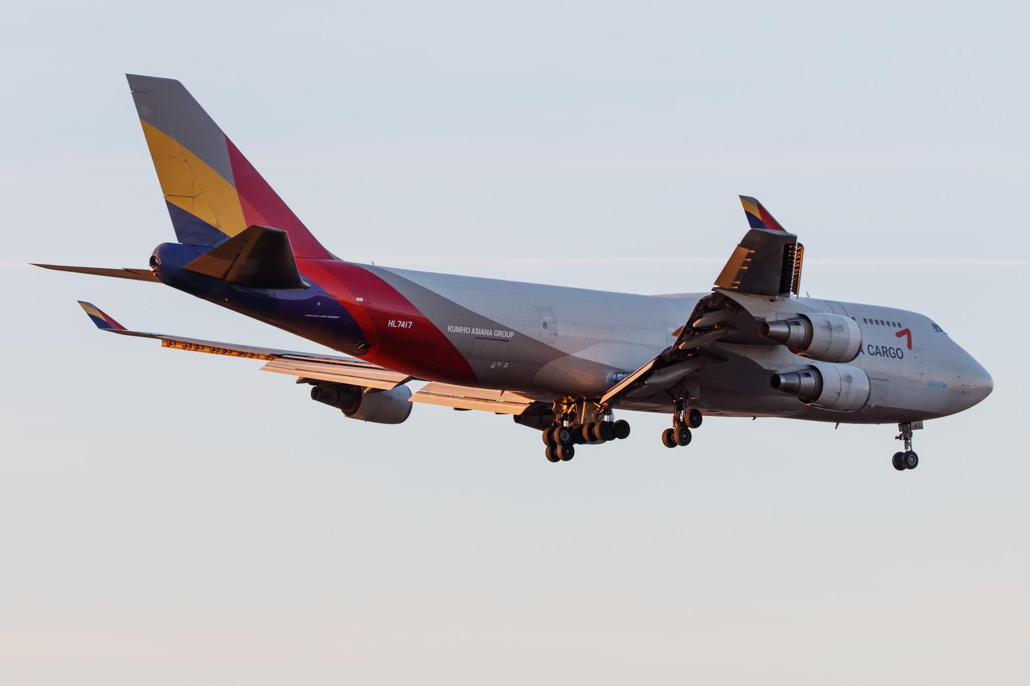 Frankfurt Airport: Asiana Cargo (OZ / AAR) | Operator: Asiana Airlines |  Boeing 747-48E(BDSF) B744 | HL7417 | MSN 25779
