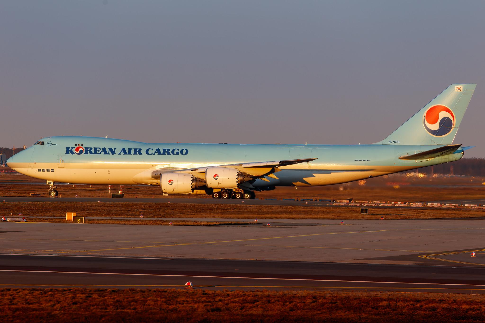 Frankfurt Airport: Korean Air Cargo (KE / KAL) | Operator: Korean Air |  Boeing 747-8HT(F) B748 | HL7609 | MSN 37132