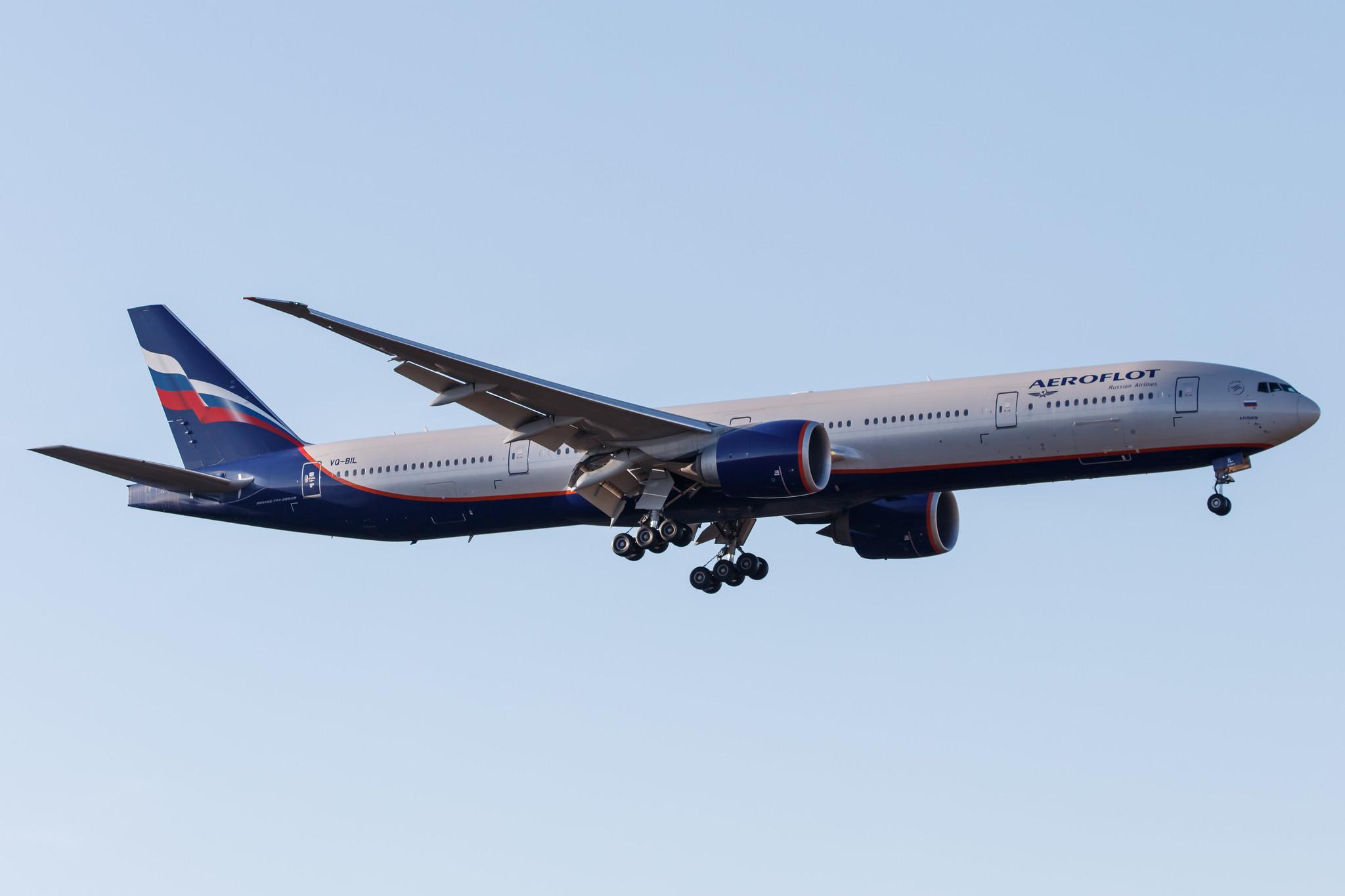 Frankfurt Airport: Aeroflot (SU / AFL) |  Boeing 777-3M0(ER) B77W | VQ-BIL | MSN 41692