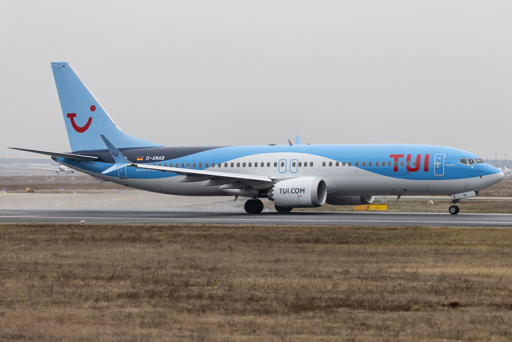 Frankfurt Airport: TUI (X3 / TUI) | Operator: TUI fly |  Boeing 737 MAX 8 B38M | D-AMAB | MSN 44603