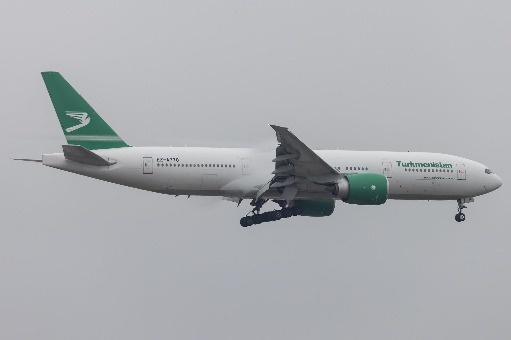 Frankfurt Airport: Turkmenistan Airlines (T5 / TUA) |  Boeing 777-22K(LR) B77L | EZ-A778 | MSN 42296