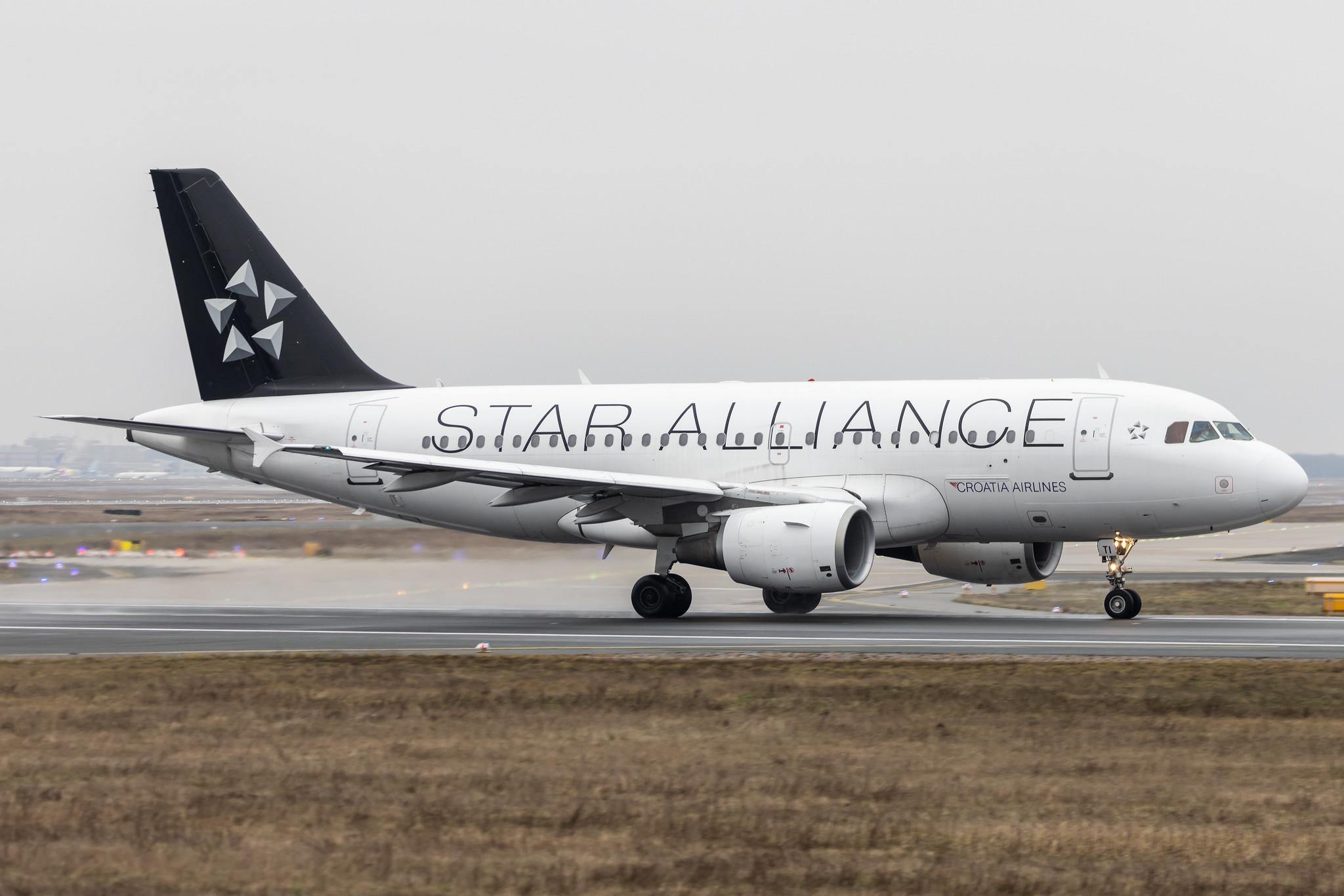 Frankfurt Airport: Croatia Airlines (OU / CTN) |  Livery: Star Alliance Livery |  Airbus A319-112 A319 | 9A-CTI | MSN 1029