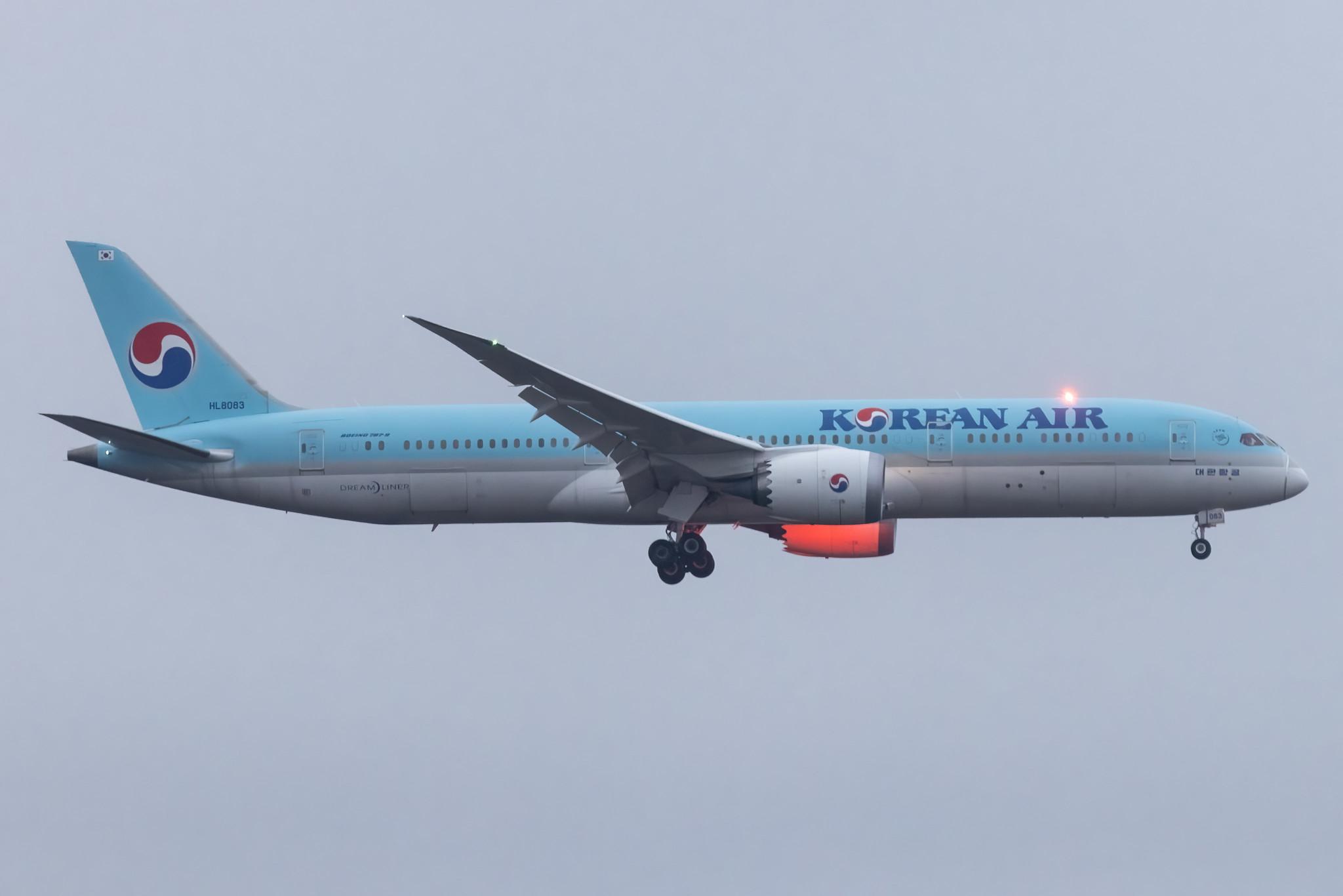 Frankfurt Airport: Korean Air (KE / KAL) |  Boeing 787-9 Dreamliner B789 | HL8083 | MSN 34812