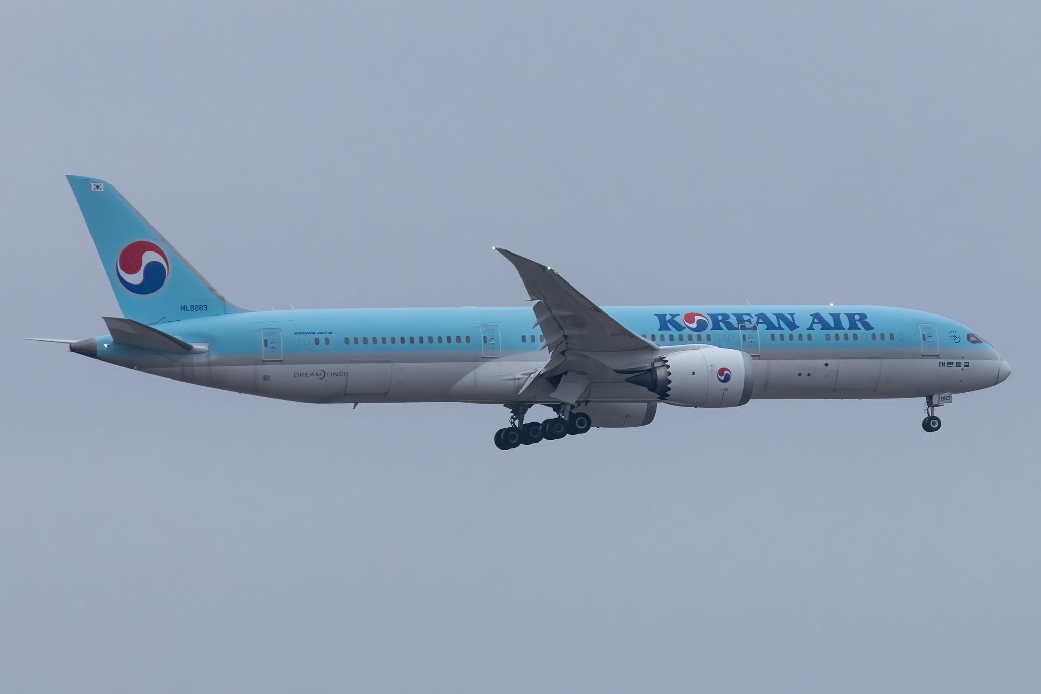 Frankfurt Airport: Korean Air (KE / KAL) |  Boeing 787-9 Dreamliner B789 | HL8083 | MSN 34812