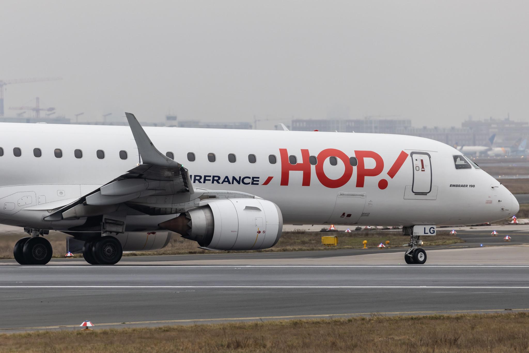 Frankfurt Airport: Air France (AF / AFR) | Operator: Air France Hop |  Embraer E190STD E190 | F-HBLG | MSN 19000254