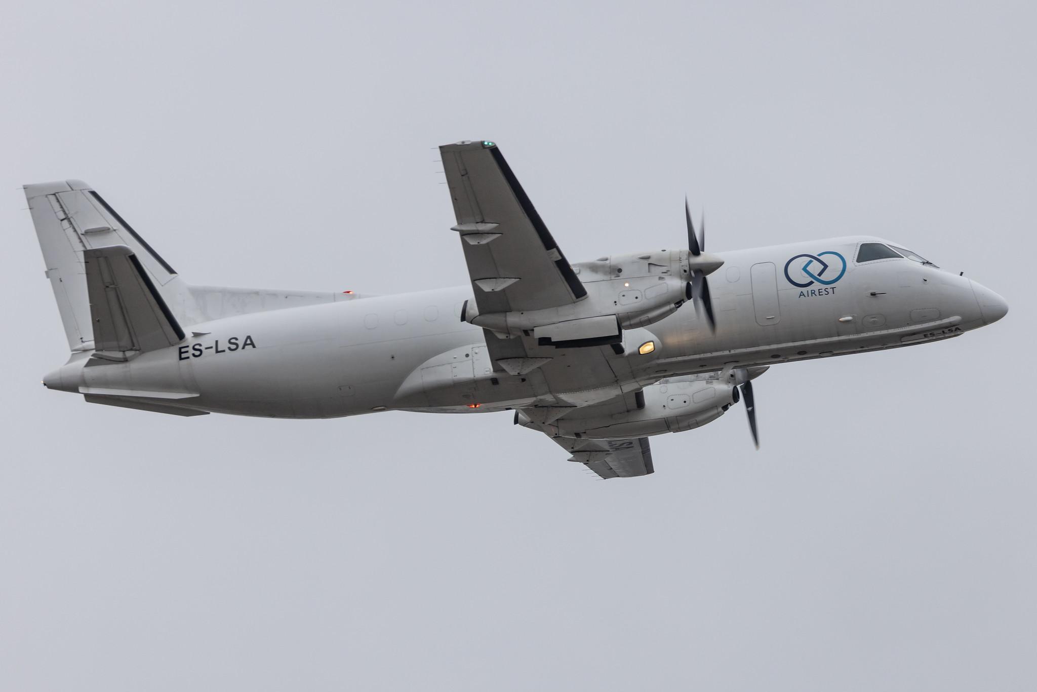 Frankfurt Airport: Airest (/ AEG) |  Saab 340A(F) SF34 | ES-LSA | MSN 340A-055