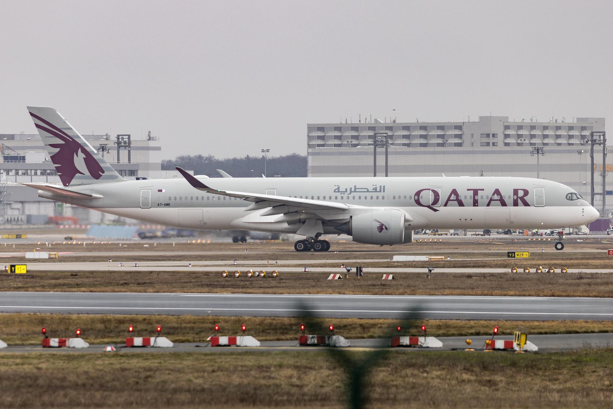 Frankfurt Airport: Qatar Airways (QR / QTR) |  Airbus A350-941 A359 | A7-AMK | MSN 249