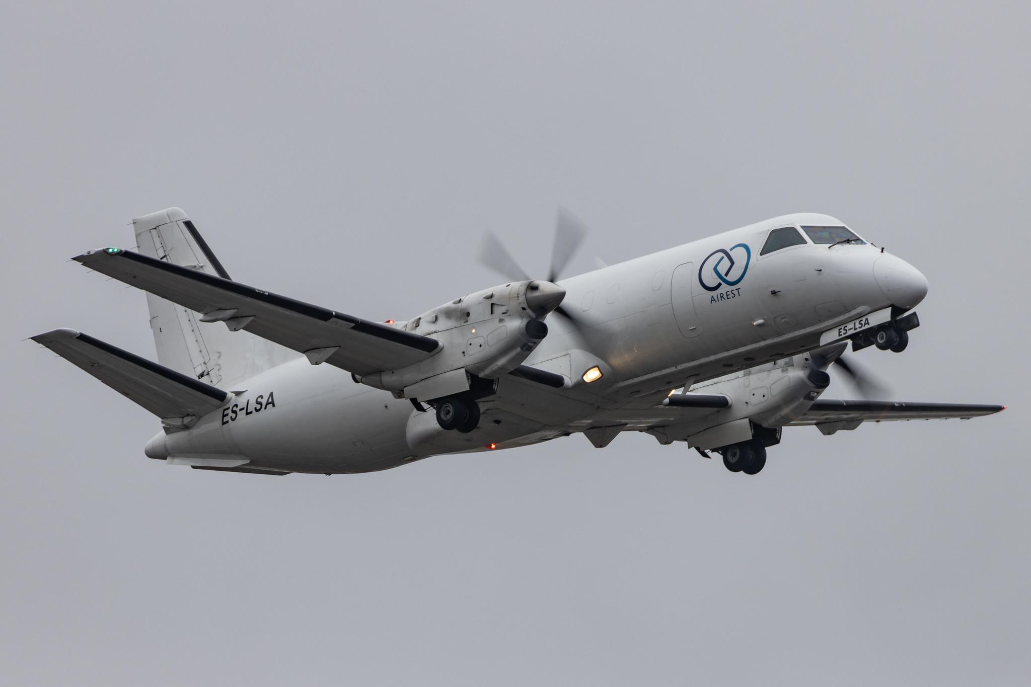 Frankfurt Airport: Airest (/ AEG) |  Saab 340A(F) SF34 | ES-LSA | MSN 340A-055