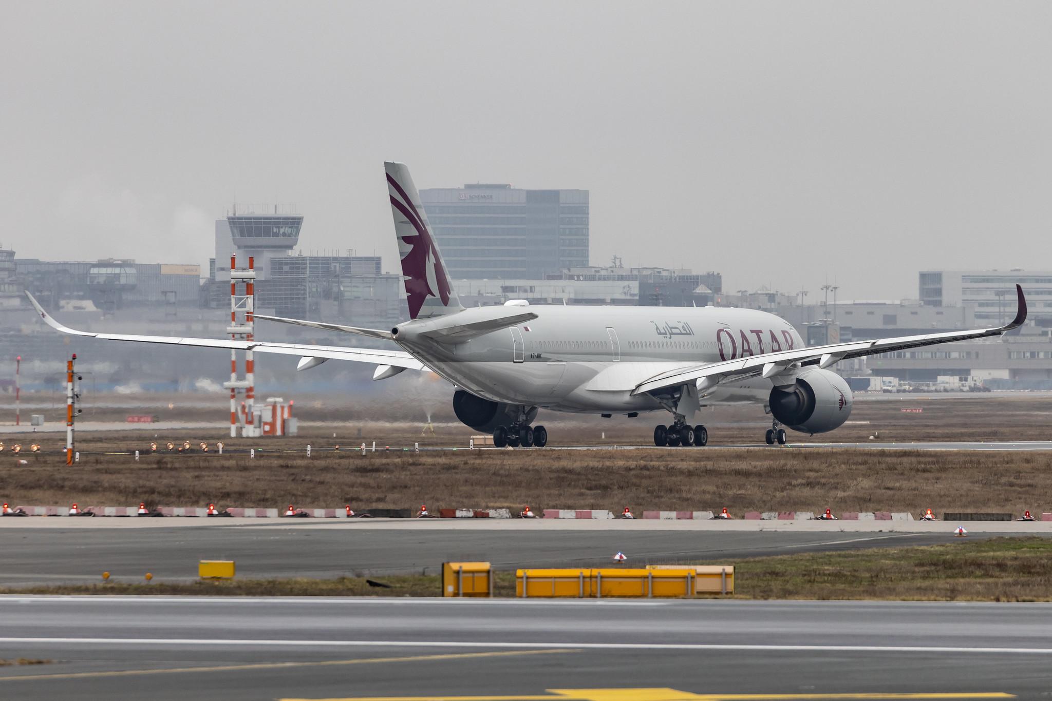 Frankfurt Airport: Qatar Airways (QR / QTR) |  Airbus A350-941 A359 | A7-AMK | MSN 249
