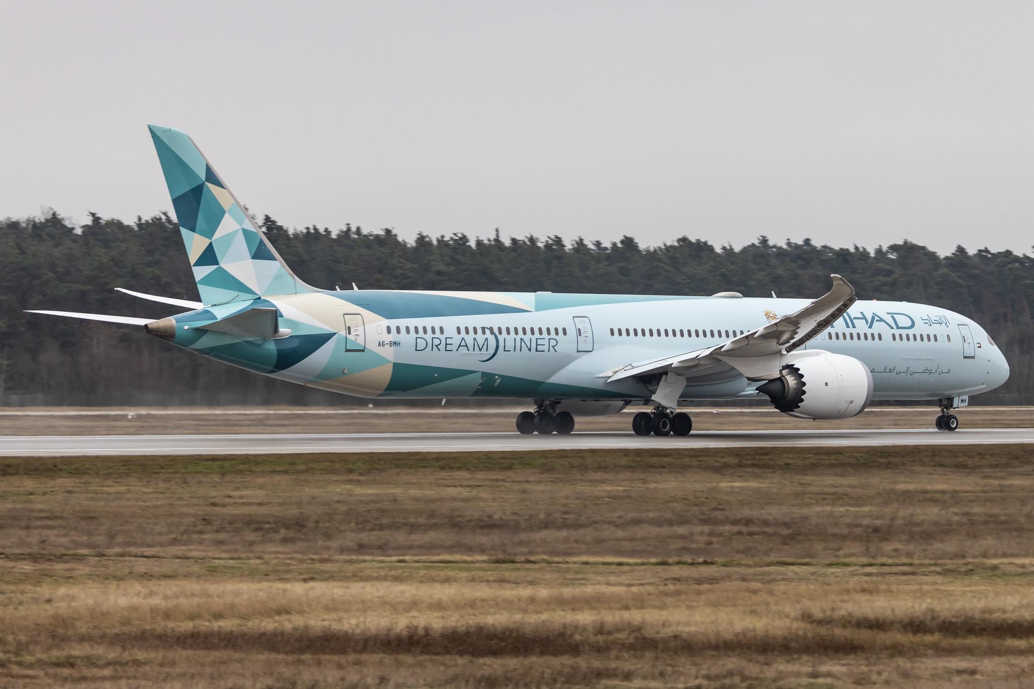 Frankfurt Airport: Etihad (EY / ETD) |  Livery: Greenliner Livery | Operator: Etihad Airways |  Boeing 787-10 Dreamliner B78X | A6-BMH | MSN 60765