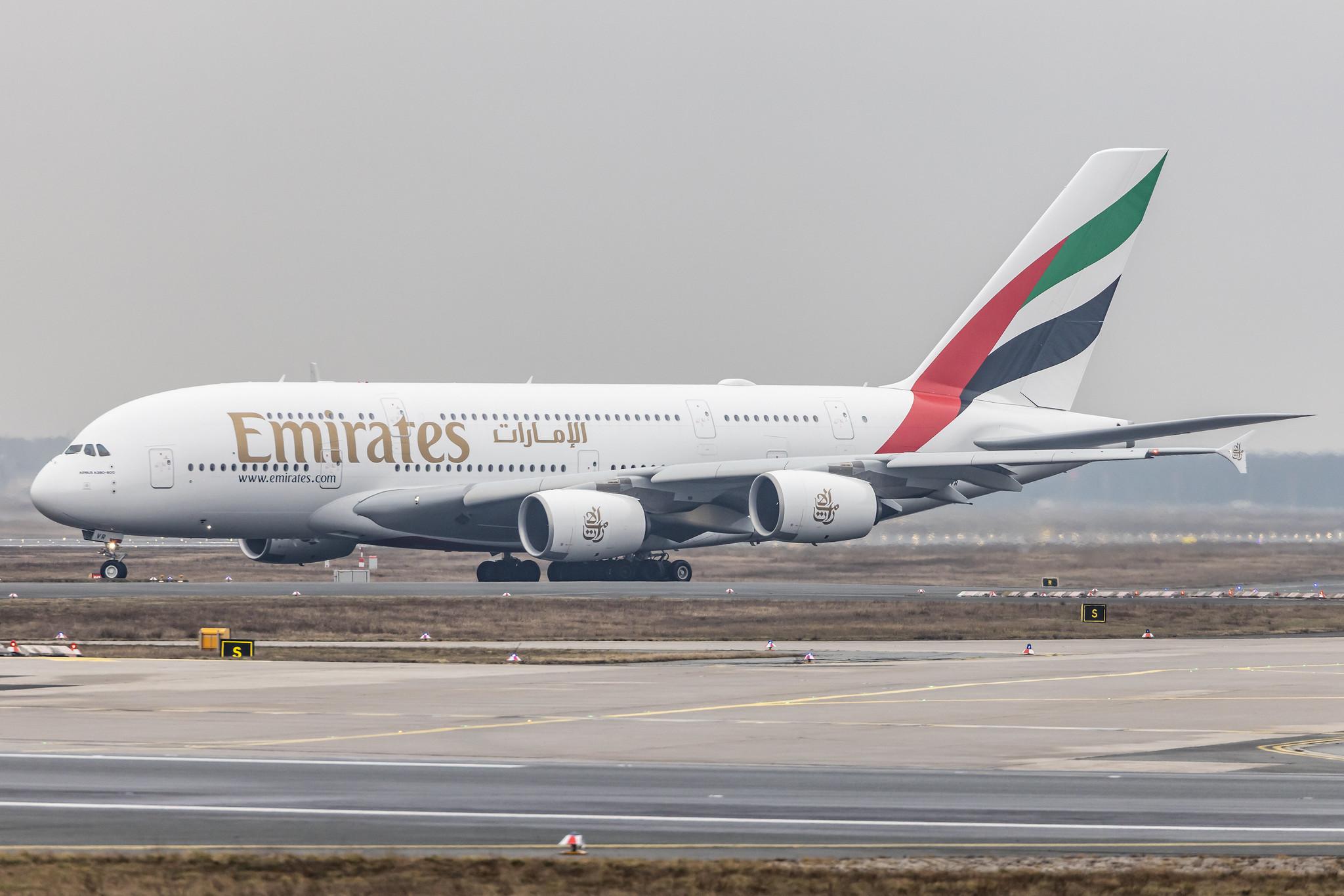 Frankfurt Airport: Emirates (EK / UAE) |  Airbus A380-842 A388 | A6-EVR | MSN 271