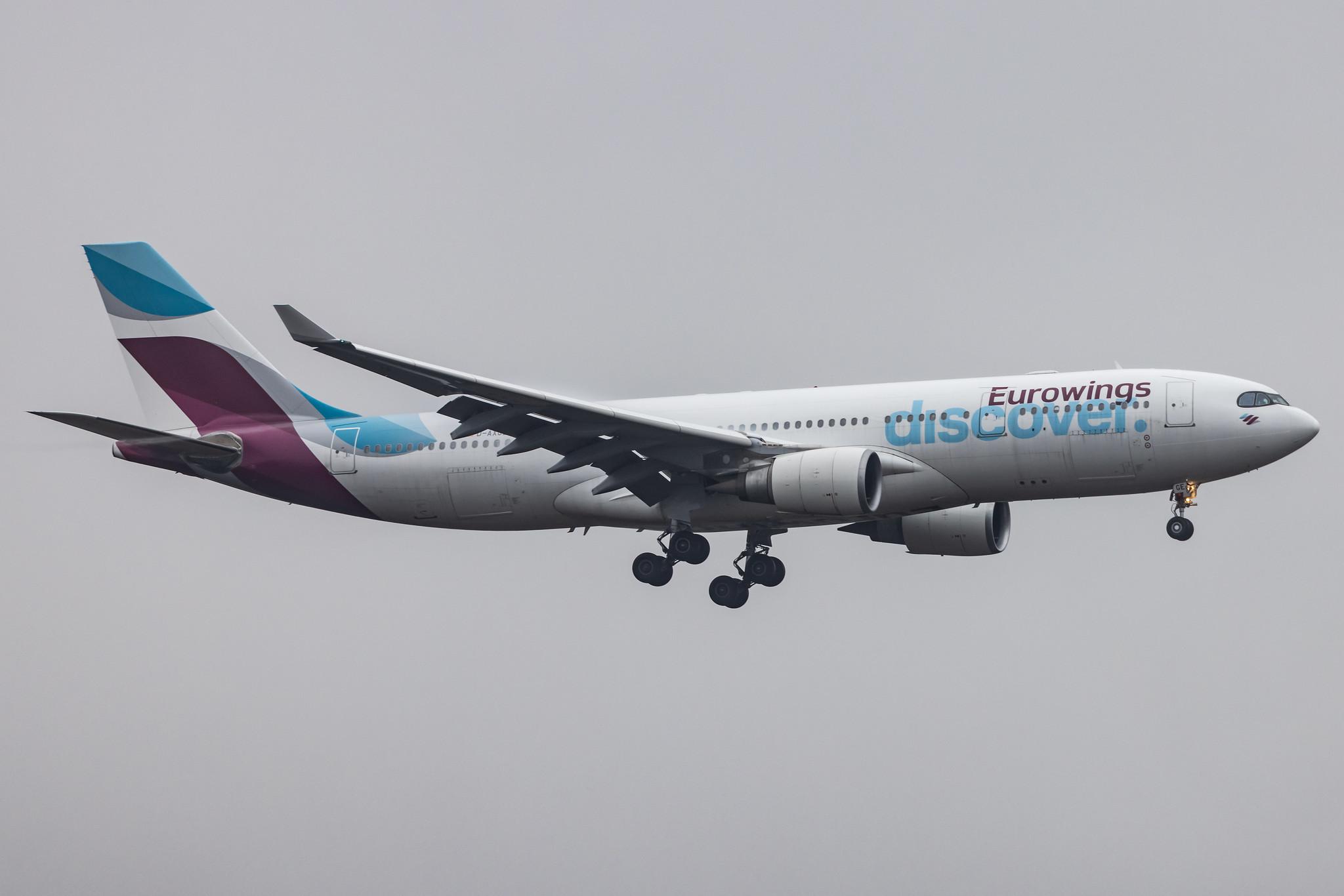 Frankfurt Airport: Eurowings Discover (4Y / OCN) |  Airbus A330-203 A332 | D-AXGE | MSN 0612