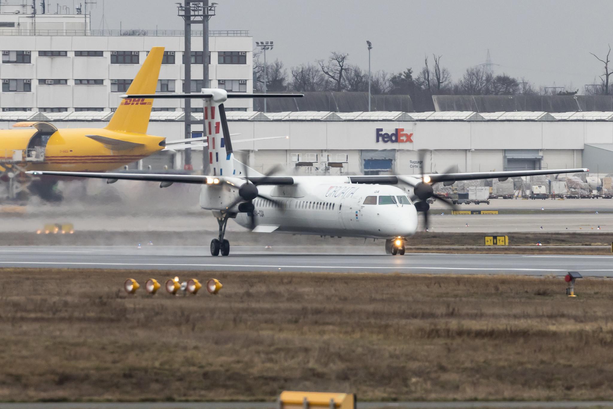 Frankfurt Airport: Croatia Airlines (OU / CTN) |  De Havilland Canada Dash 8-400 DH8D | 9A-CQA | MSN 4205