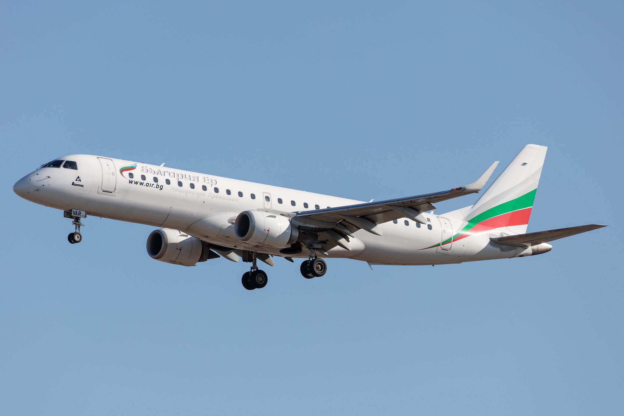 Frankfurt Airport: Bulgaria Air (FB / LZB) |  Embraer E190STD E190 | LZ-VAR | MSN 19000496