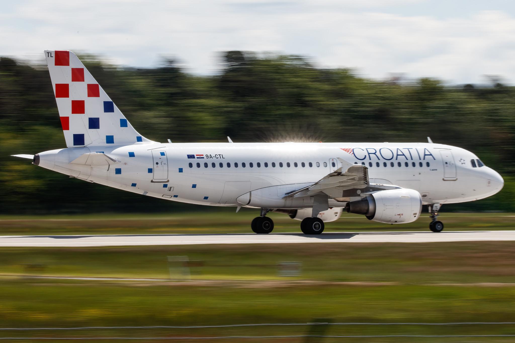 Frankfurt Airport: Croatia Airlines (OU / CTN) |  Airbus A319-112 A319 | 9A-CTL | MSN 1252