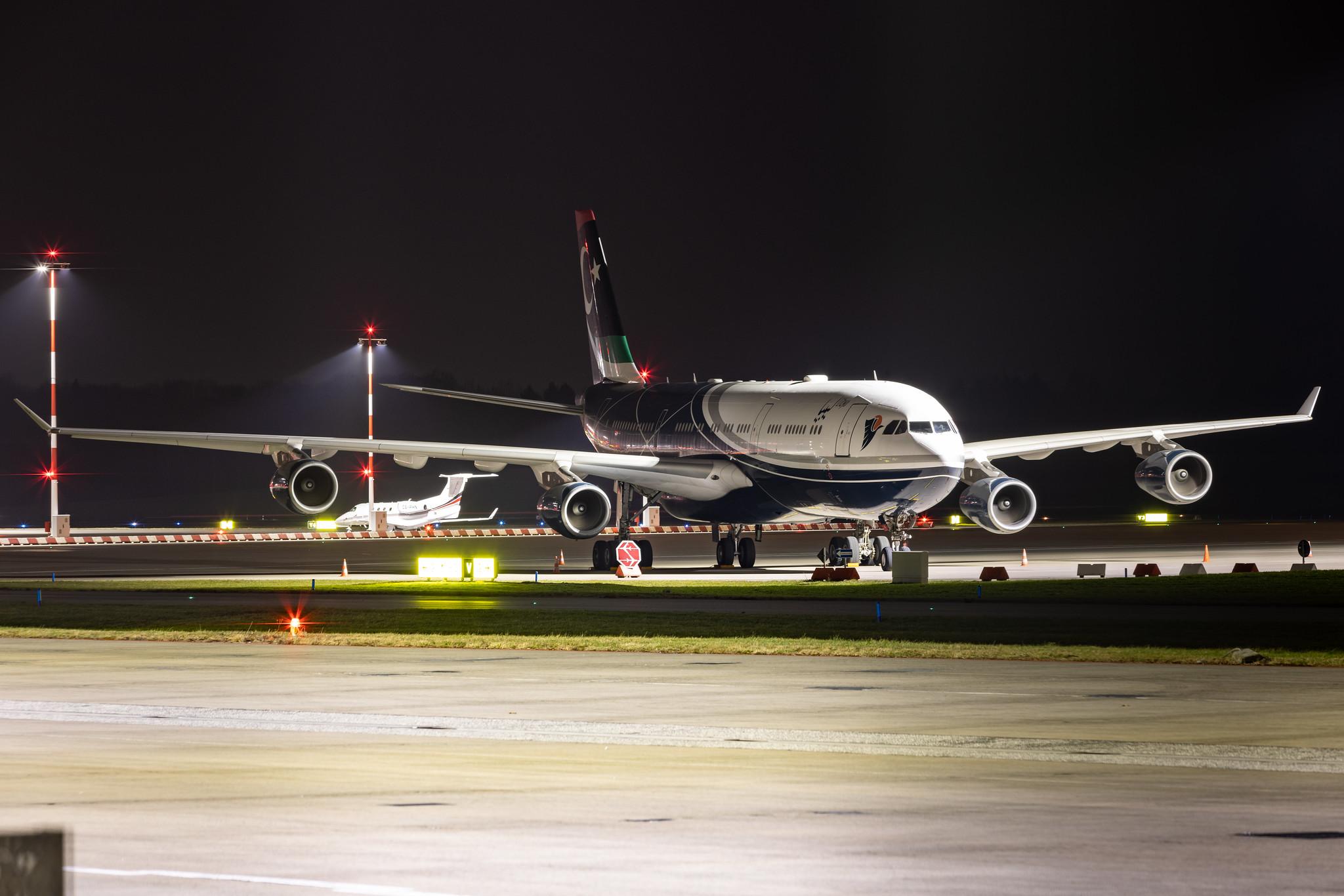 Hamburg Airport: Libya - Government |  Airbus A340-213 A342 | 5A-ONE | MSN 151