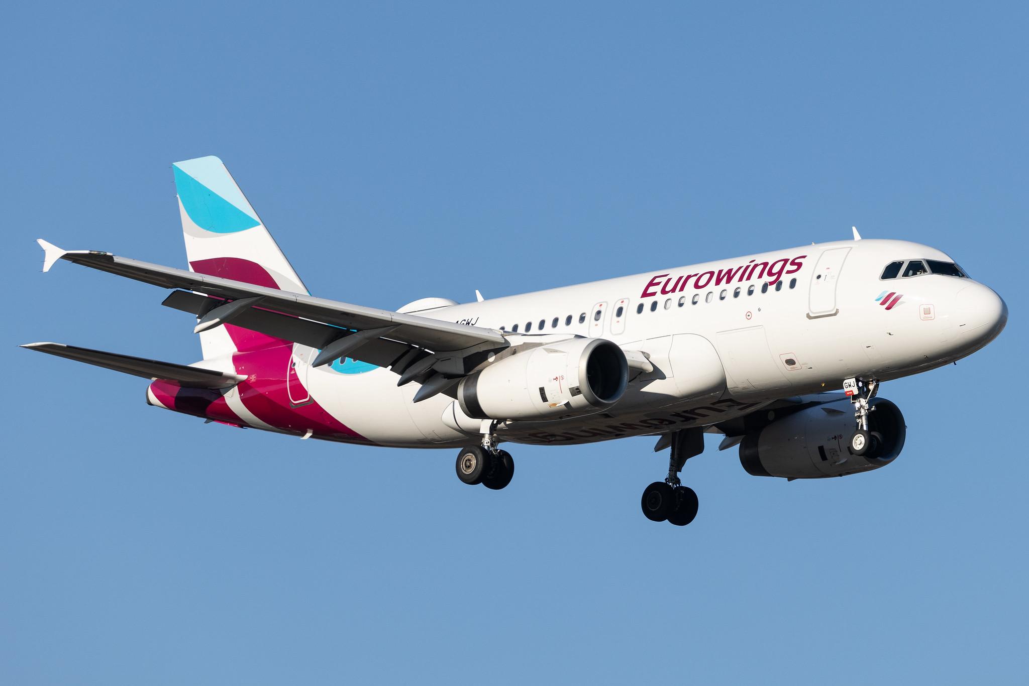 Hamburg Airport: Eurowings (EW / EWG) |  Airbus A319-132 A319 | D-AGWJ | MSN 3375