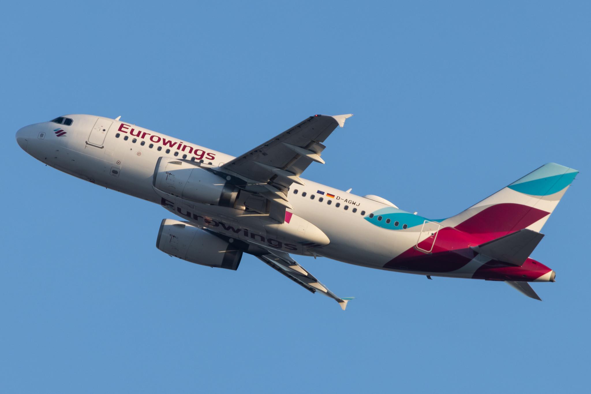 Hamburg Airport: Eurowings (EW / EWG) |  Airbus A319-132 A319 | D-AGWJ | MSN 3375