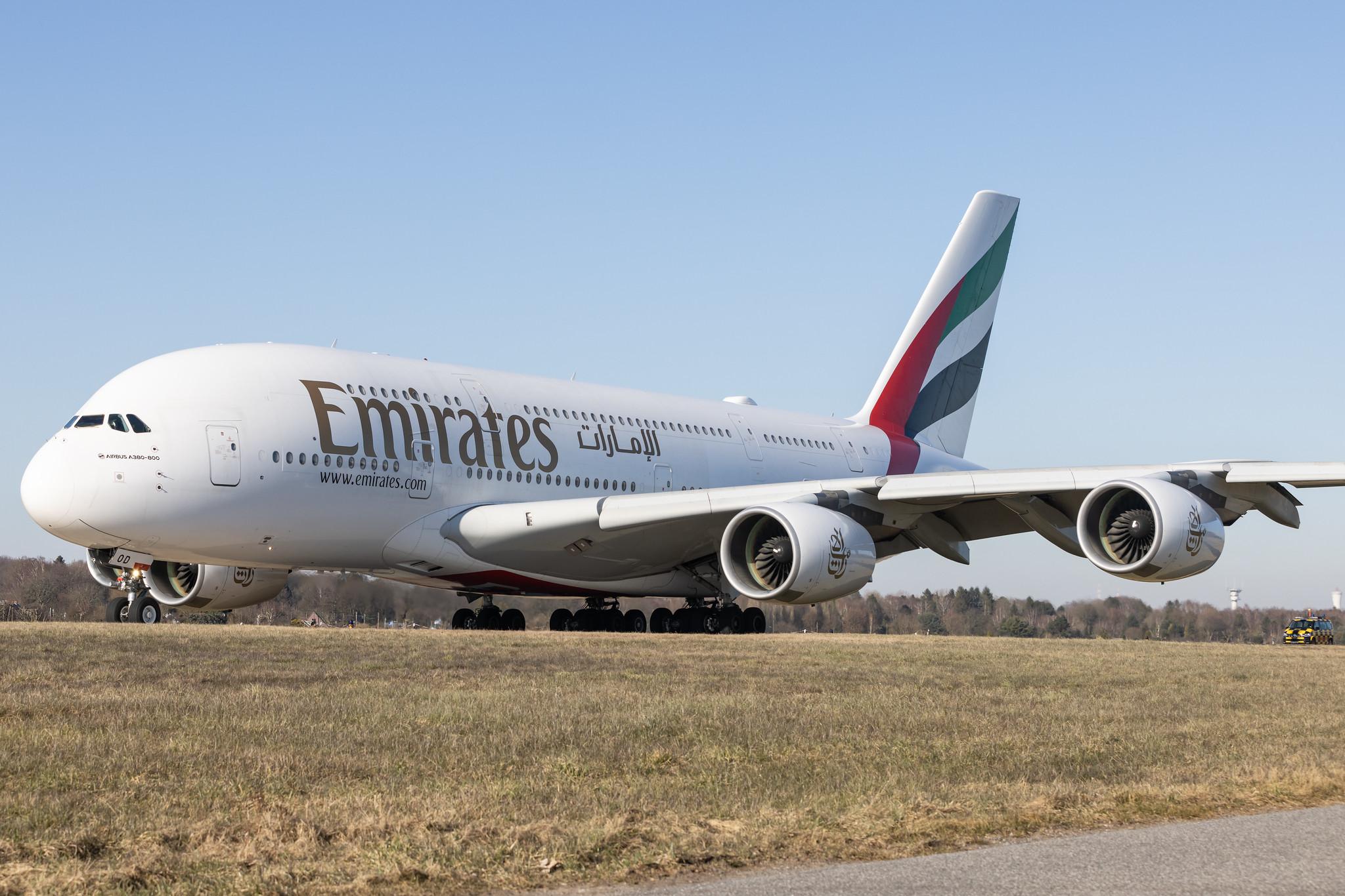 Hamburg Airport: Emirates (EK / UAE) |  Airbus A380-861 A388 | A6-EOD | MSN 168