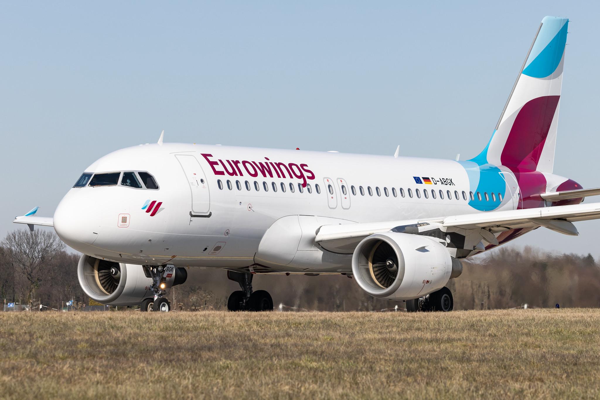 Hamburg Airport: Eurowings (EW / EWG) |  Airbus A319-112 A319 | D-ABGK | MSN 3447