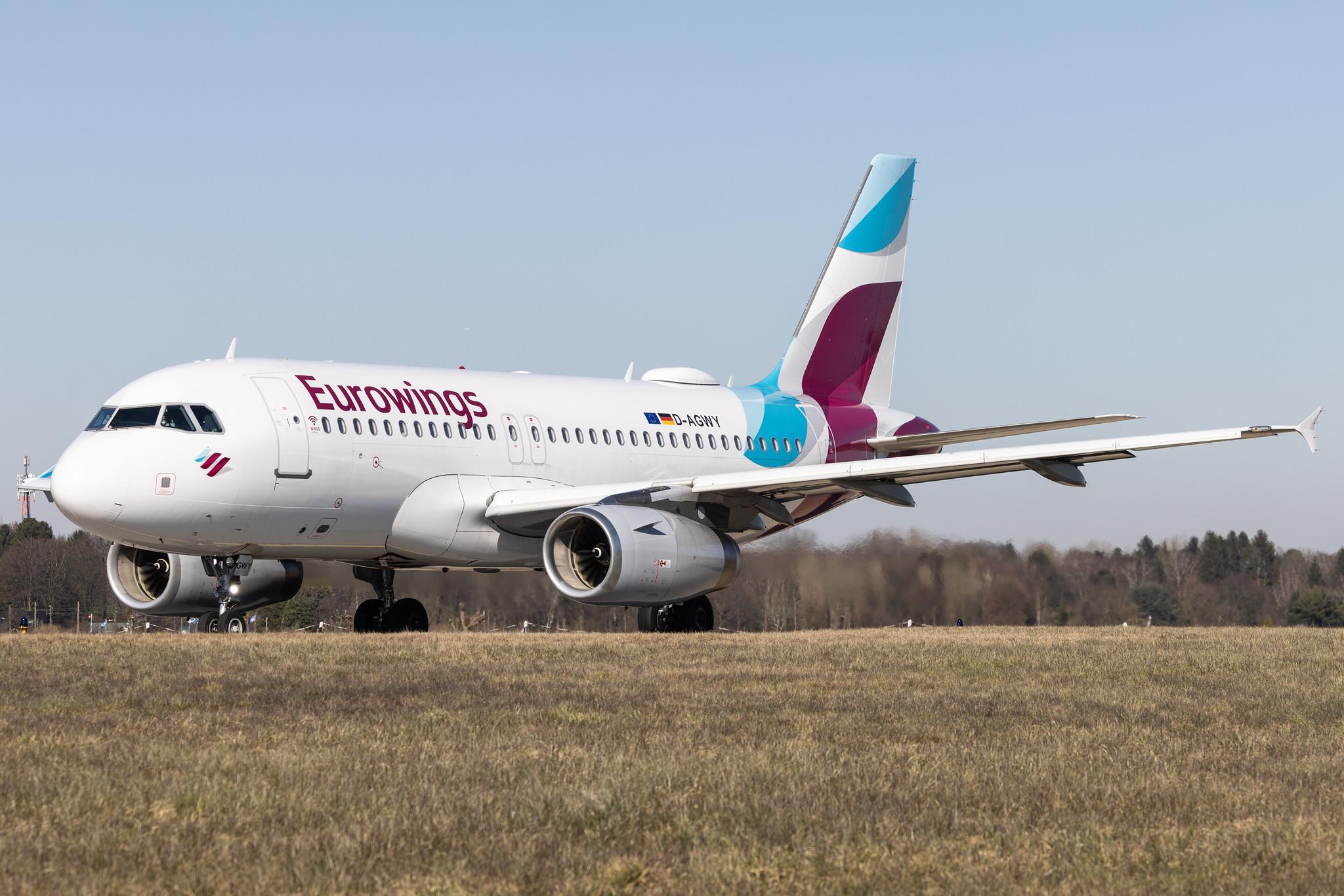 Hamburg Airport: Eurowings (EW / EWG) |  Airbus A319-132 A319 | D-AGWY | MSN 5941