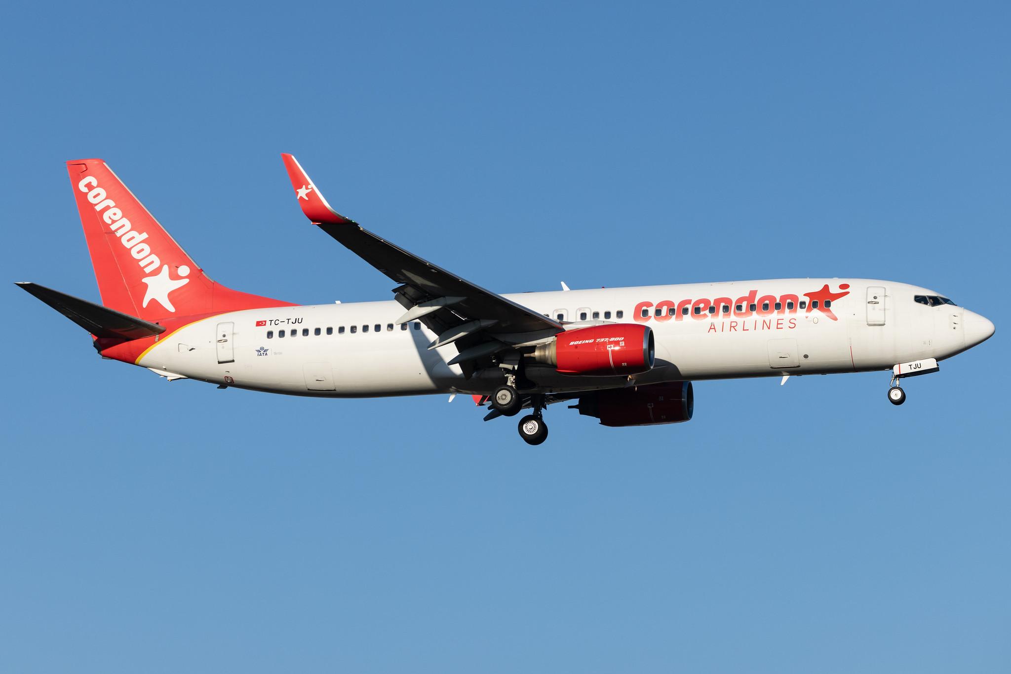 Hamburg Airport: Corendon Airlines (XC / CAI) |  Boeing 737-8HX B738 | TC-TJU | MSN 29681