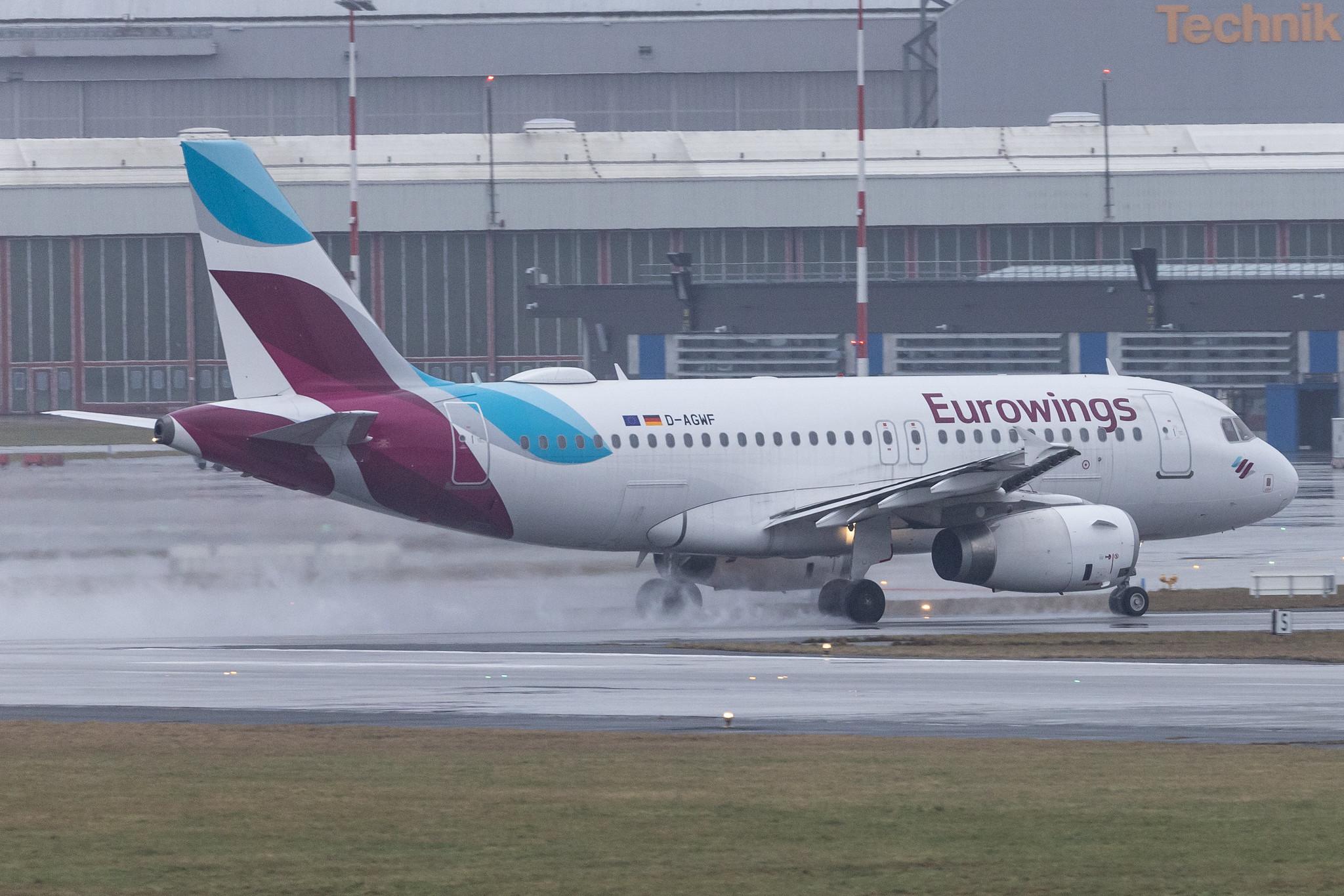 Hamburg Airport: Eurowings (EW / EWG) |  Airbus A319-132 A319 | D-AGWF | MSN 3172