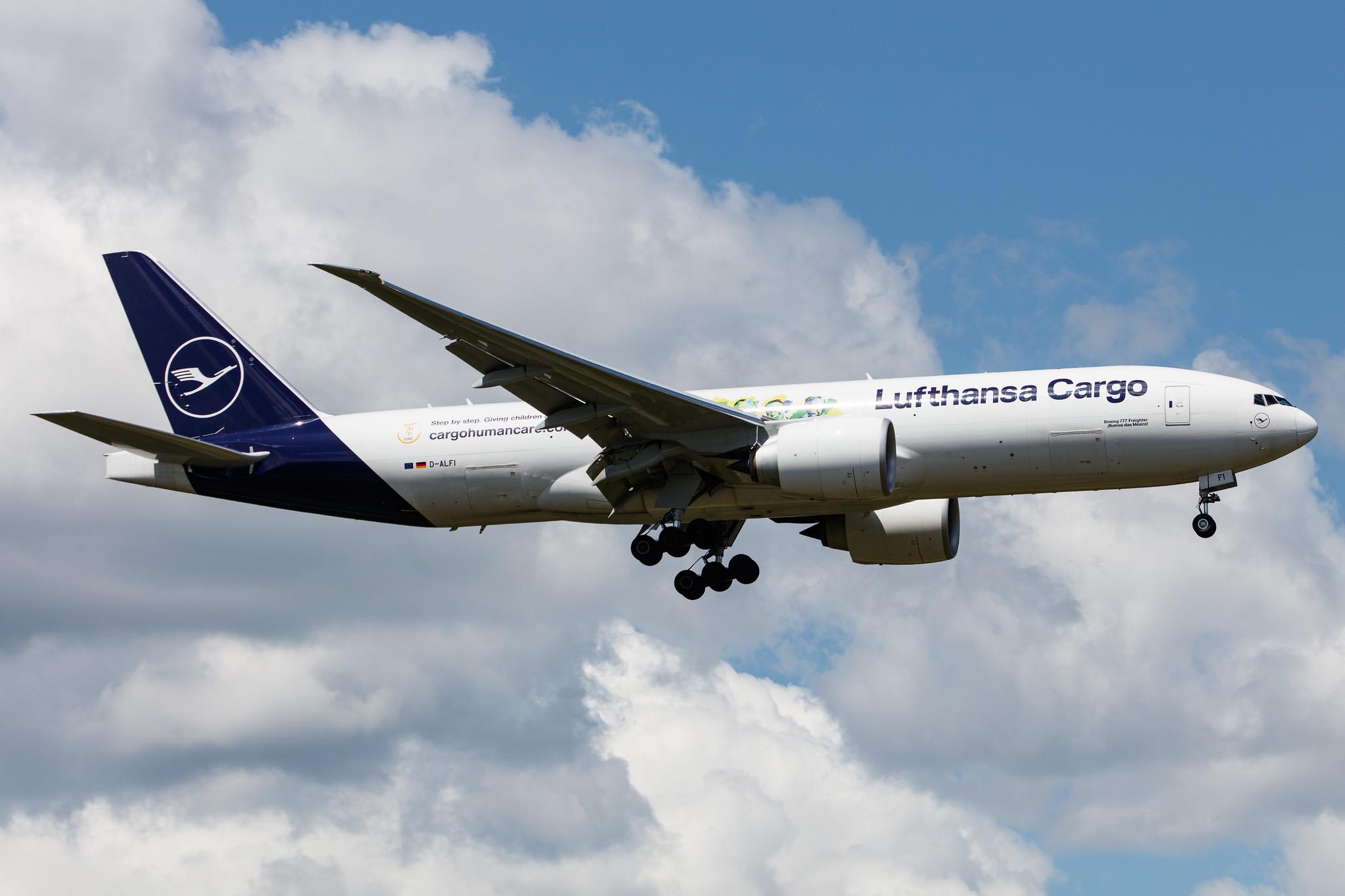 Frankfurt Airport: Lufthansa Cargo (/ GEC) |  Livery: Cargo Human Care Livery |  Boeing 777-F B77L | D-ALFI | MSN 66912