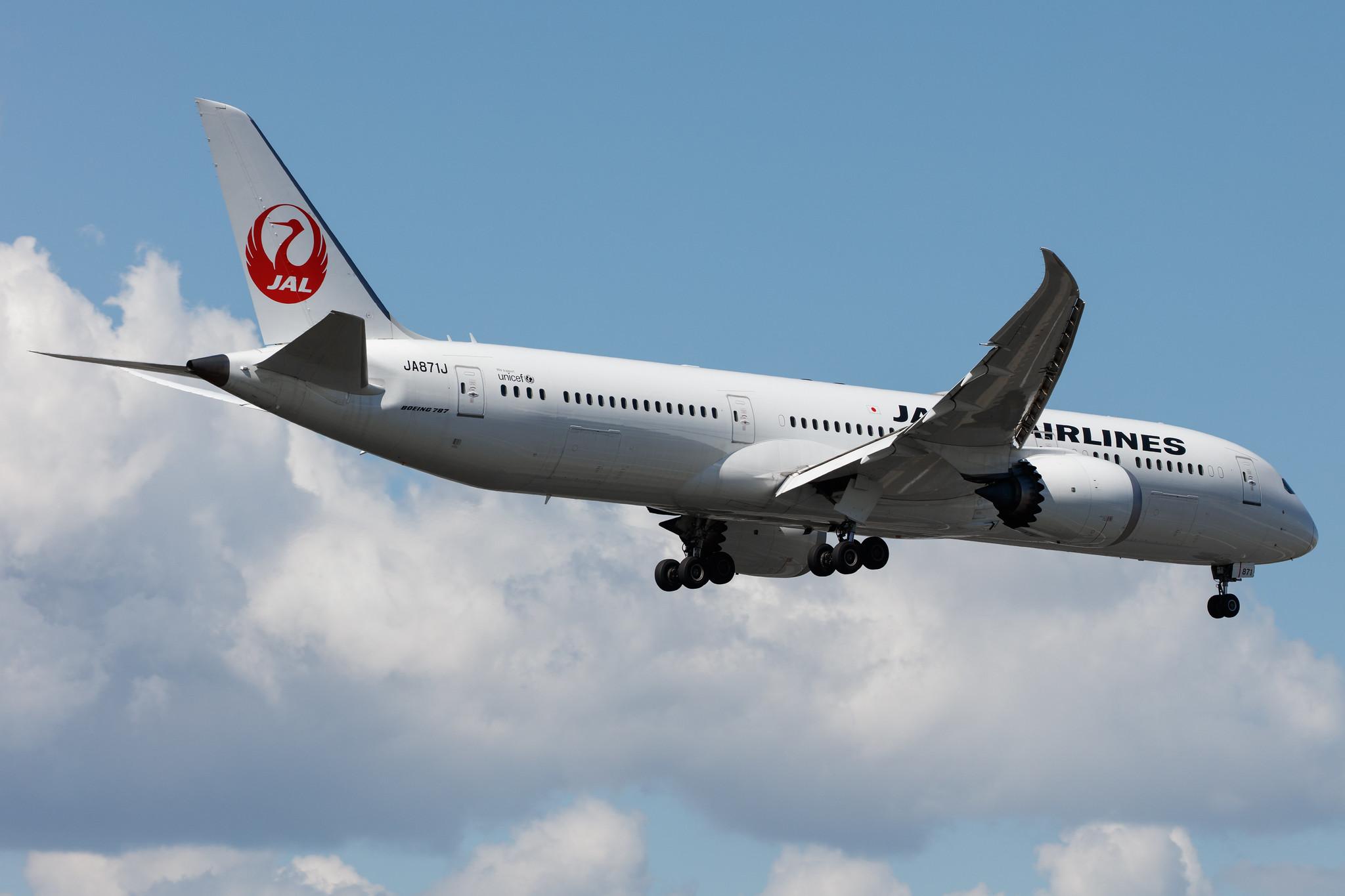 Frankfurt Airport: Japan Airlines (JL / JAL) |  Boeing 787-9 Dreamliner B789 | JA871J | MSN 34848