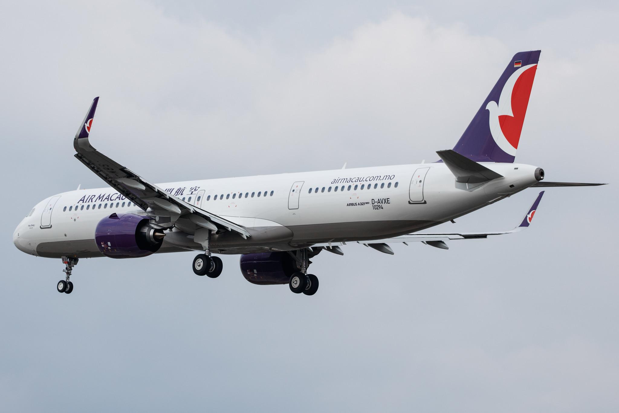 Hamburg Airport: Air Macau (NX / AMU) |  Airbus A321-271NX A21N | D-AVXE (B-MBS) | MSN 10294
