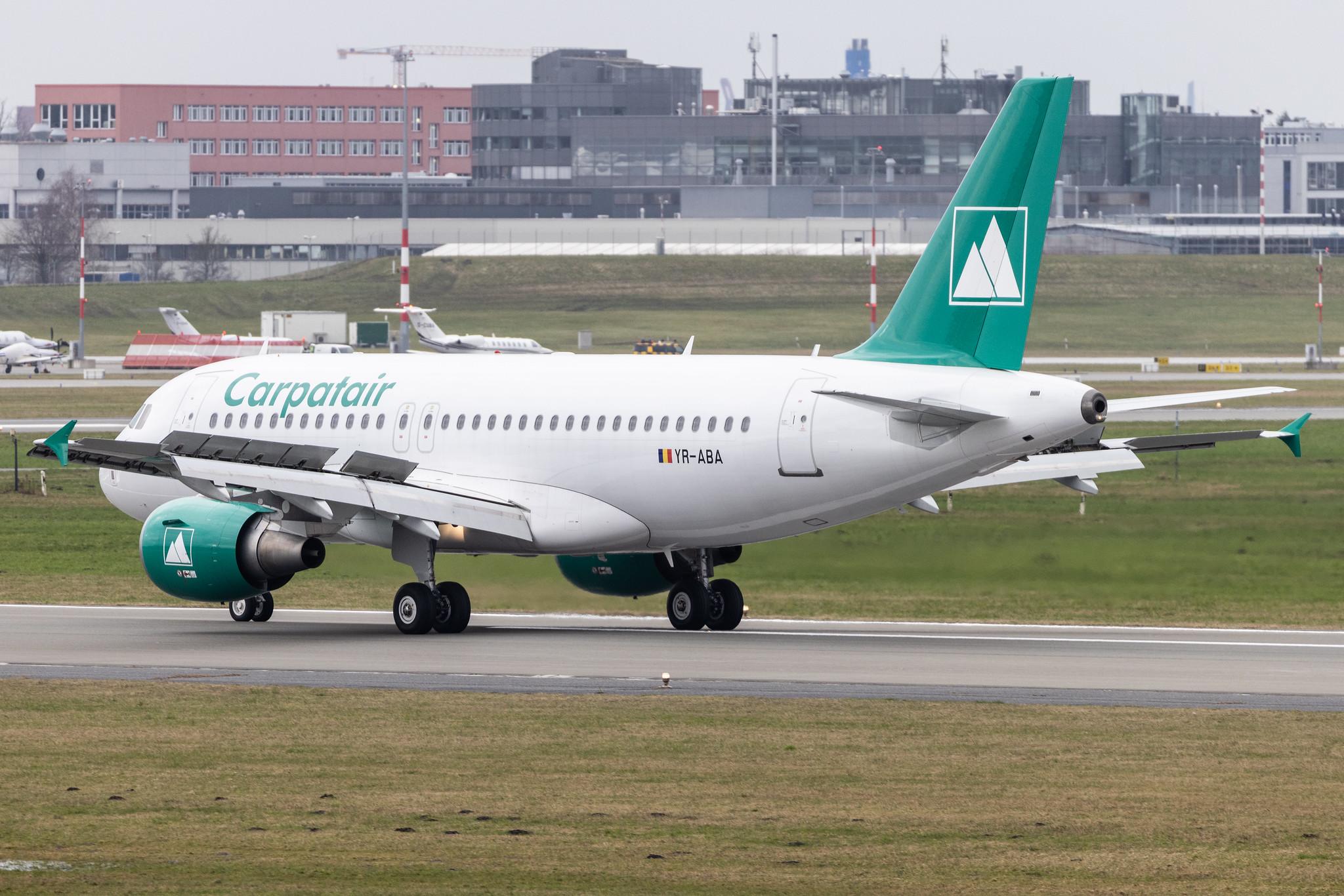 Hamburg Airport: Carpatair (V3 / KRP) |  Airbus A319-111 A319 | YR-ABA | MSN 03041