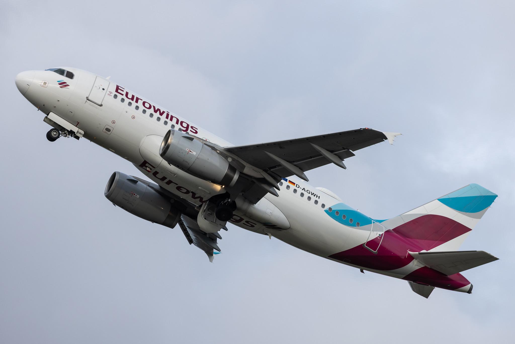 Hamburg Airport: Eurowings (EW / EWG) |  Airbus A319-132 A319 | D-AGWH | MSN 3352