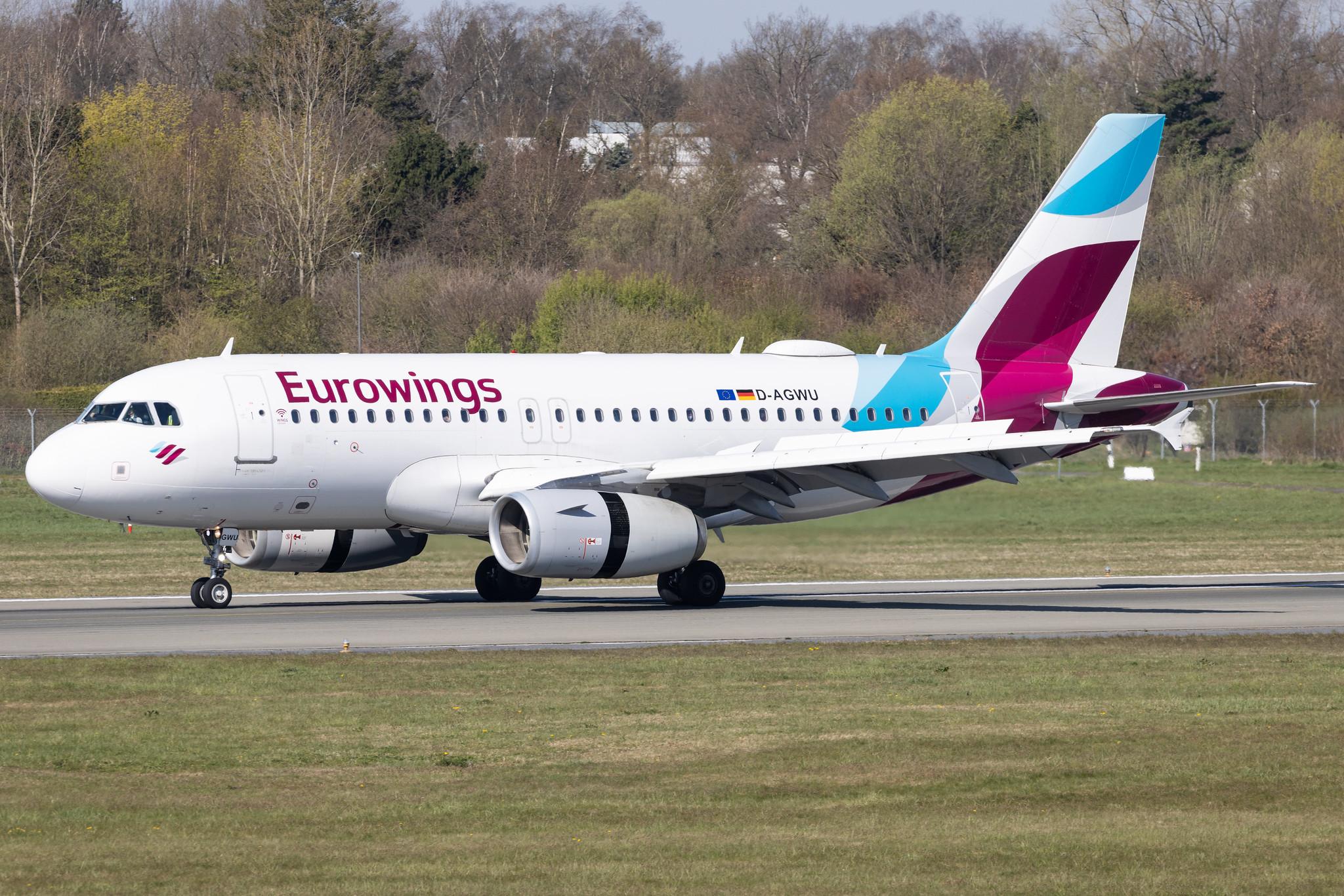 Hamburg Airport: Eurowings (EW / EWG) |  Airbus A319-132 A319 | D-AGWU | MSN 5457