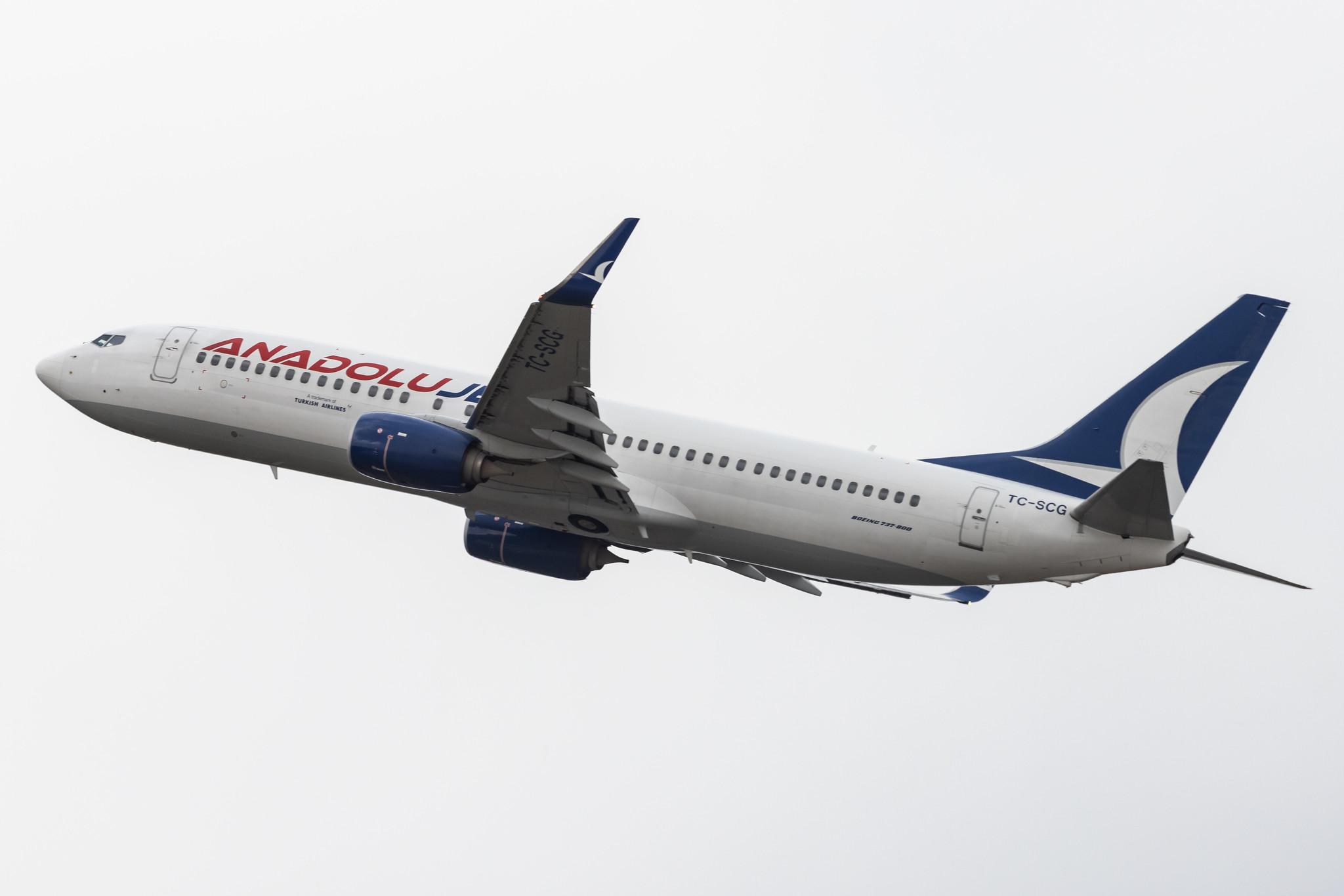 Köln Bonn Airport: AnadoluJet (TK / THY) | Operator: Turkish Airlines |  Boeing 737-8AL B738 | TC-SCG | MSN 40555