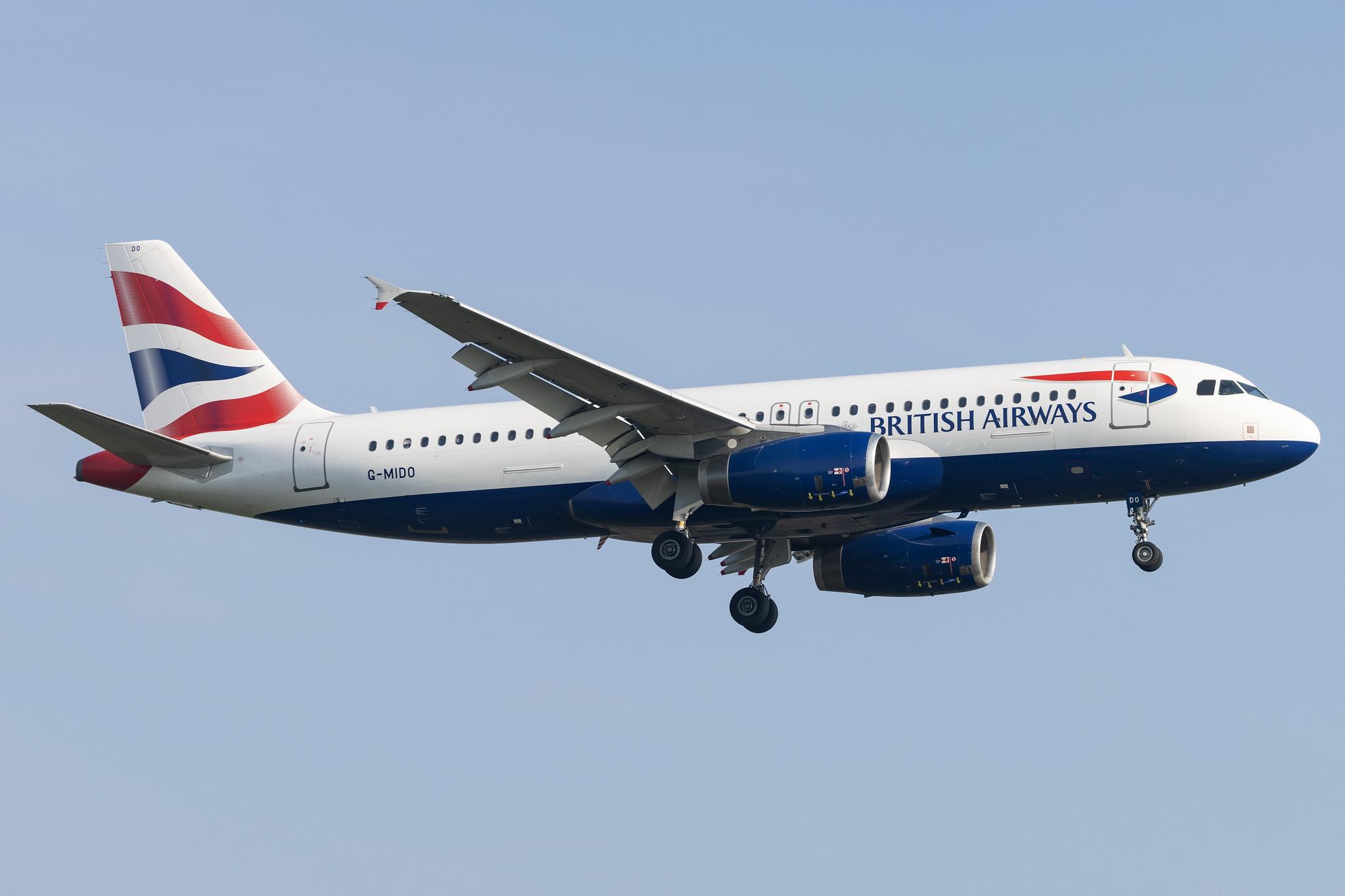 London Heathrow: British Airways (BA / BAW) |  Airbus A320-232 A320 | G-MIDO | MSN 1987