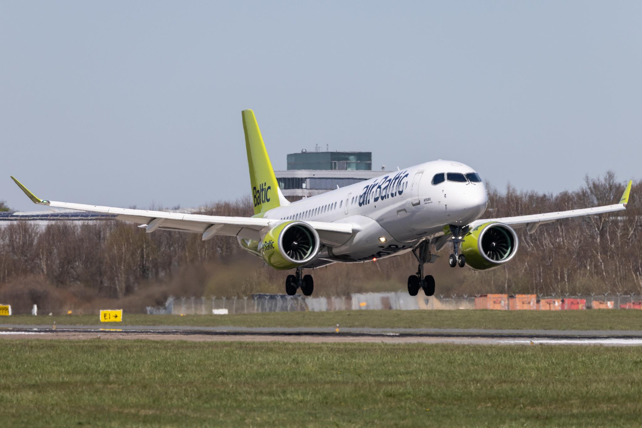 Hamburg Airport: Air Baltic (BT / BTI) |  Airbus A220-300 BCS3 | YL-ABA | MSN 55121