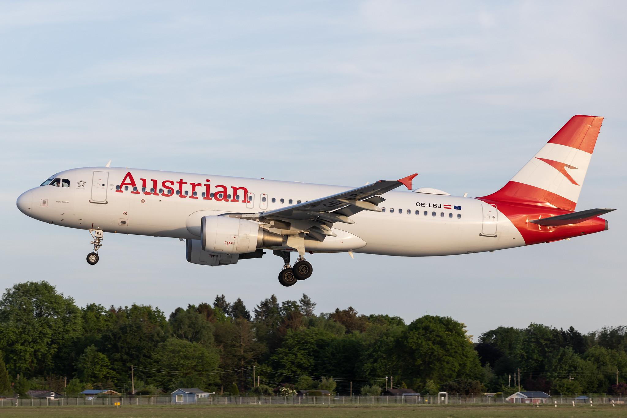 Hamburg Airport: Austrian Airlines (OS / AUA) |  Airbus A320-214 A320 | OE-LBJ | MSN 1553