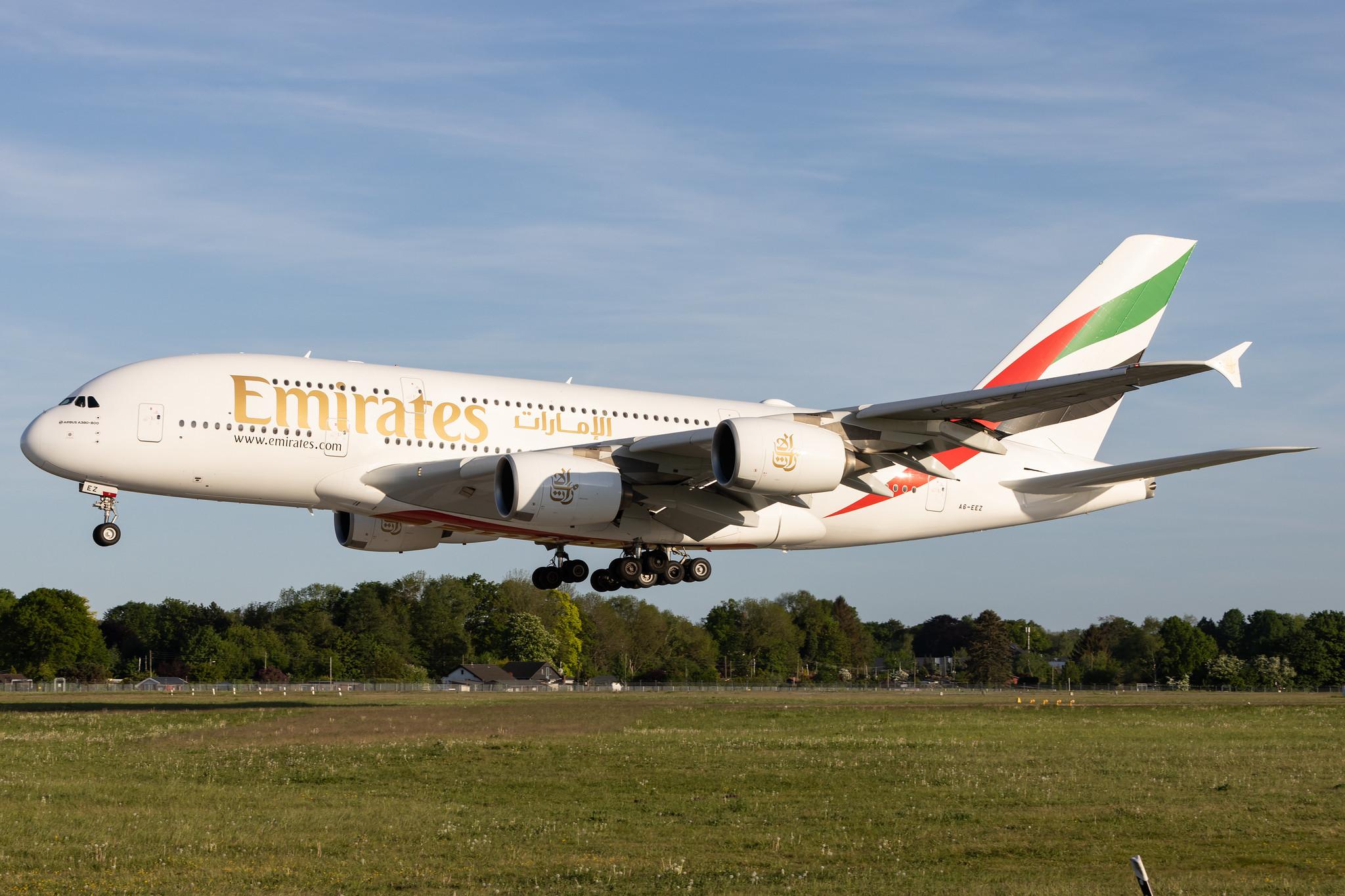 Hamburg Airport: Emirates (EK / UAE) | Airbus A380-861 A388 | A6-EEZ | MSN 158