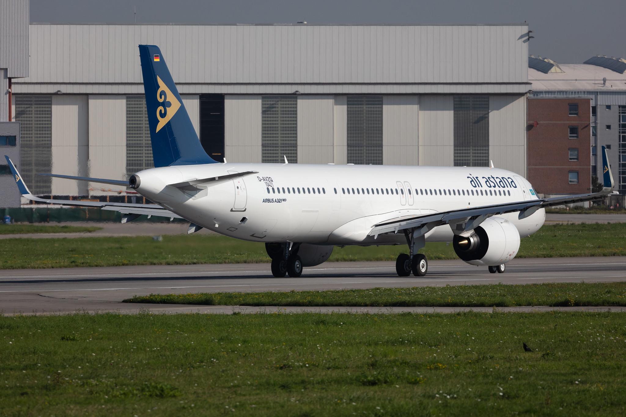Hamburg Finkenwerder: Air Astana (KC / KZR) |  Airbus A321-271NX A21N | D-AVZQ (EI-KGG) | MSN 10421