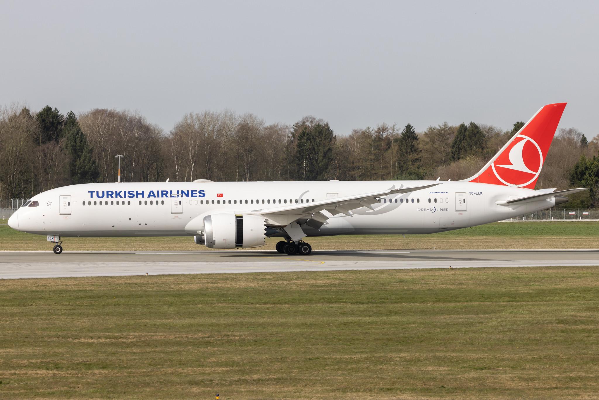 Hamburg Airport: Turkish Airlines (TK / THY) |  Boeing 787-9 Dreamliner B789 | TC-LLK | MSN 65811