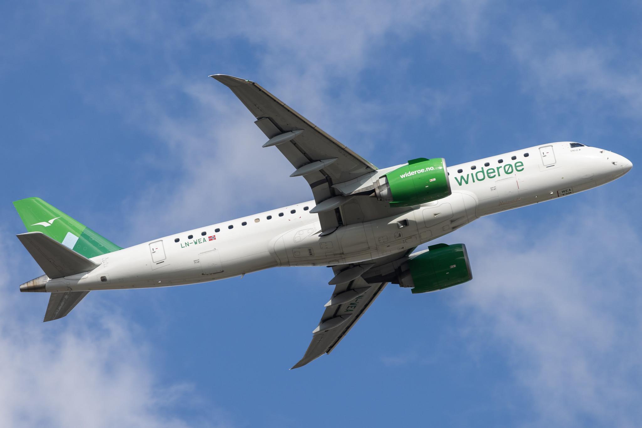 London Heathrow: Wideroe (WF / WIF) |  Embraer E190-E2 E290 | LN-WEA | MSN 19020009