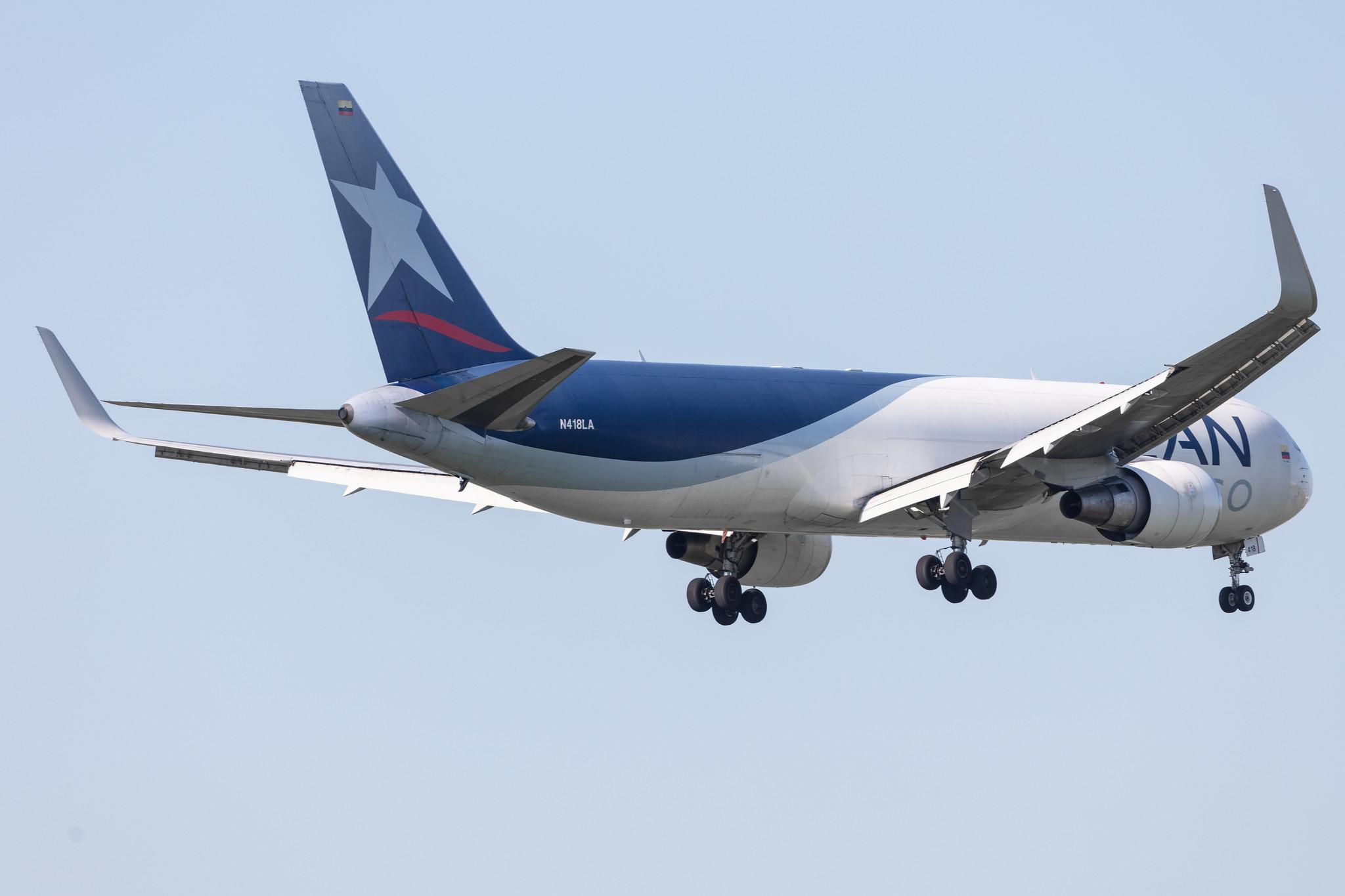 Amsterdam Schiphol: LATAM Cargo (UC / LCO) | Operator: LATAM Cargo Colombia |  Boeing 767-316F(ER) B763 | N418LA | MSN 34246