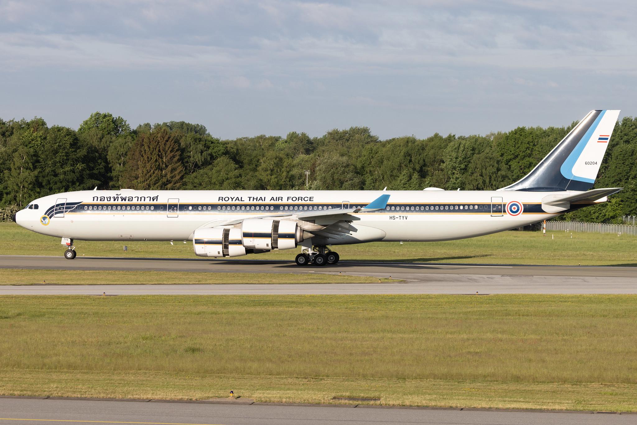 Hamburg Airport: Royal Thai Air Force |  Airbus A340-541 A345 | HS-TYV | MSN 0698