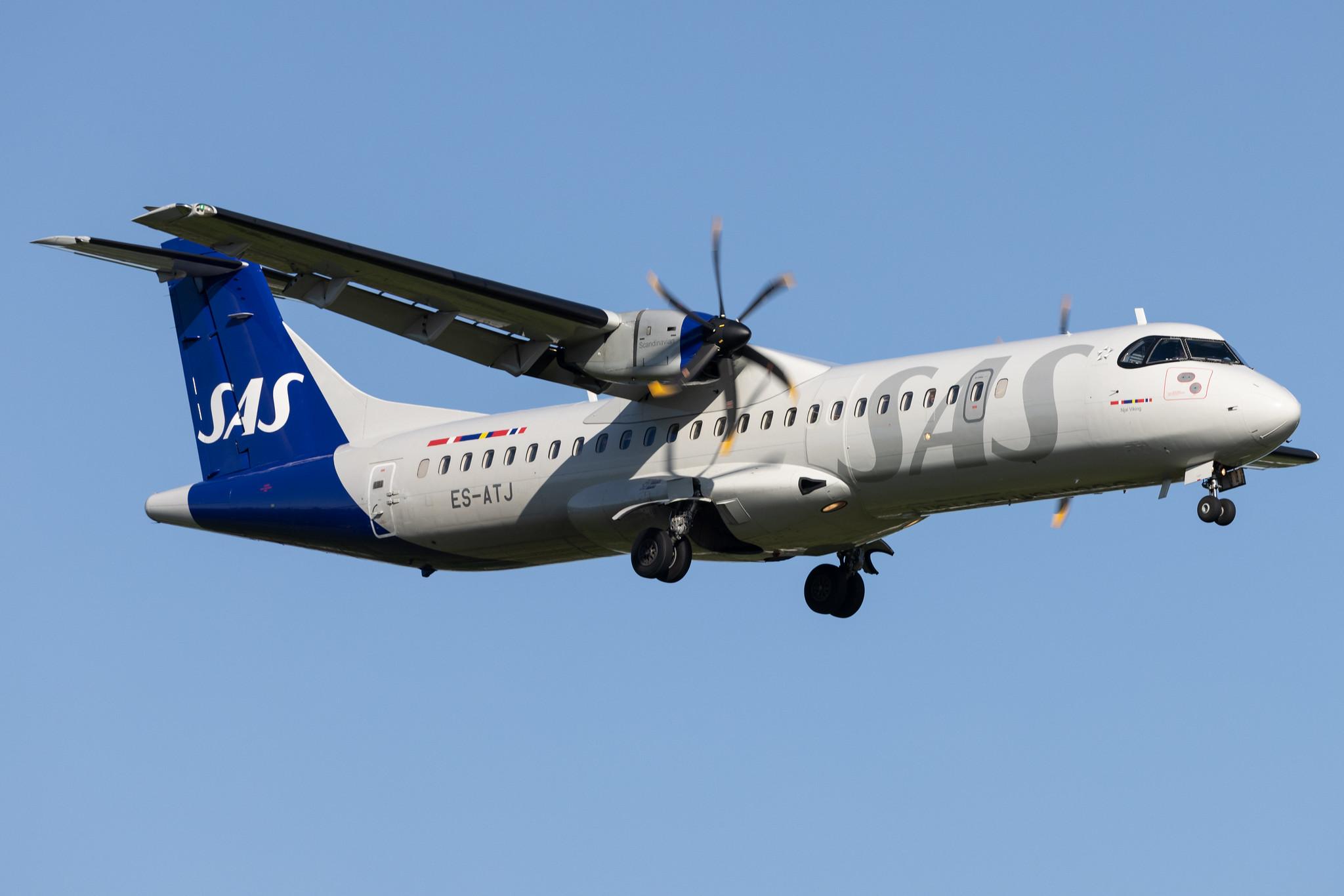 Hamburg Airport: SAS (SK / SAS) | Operator: Xfly |  ATR 72-600 AT76 | ES-ATJ | MSN 1056