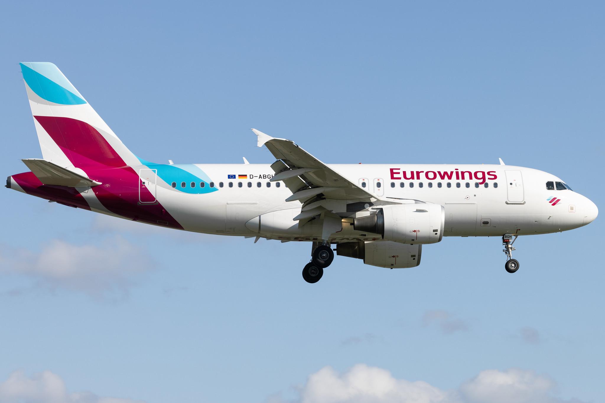 Hamburg Airport: Eurowings (EW / EWG) |  Airbus A319-112 A319 | D-ABGH | MSN 3245