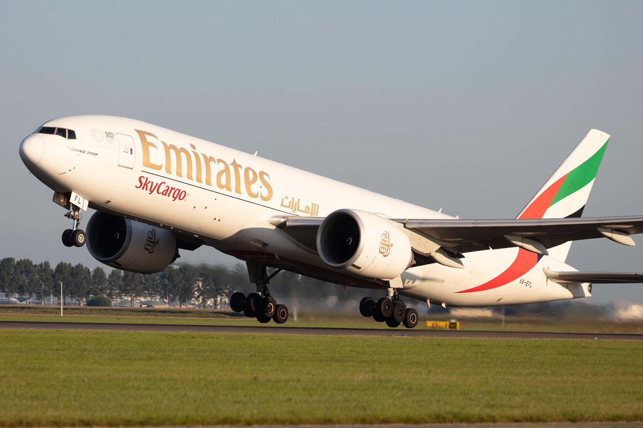 Amsterdam Schiphol: Emirates SkyCargo (EK / UAE) | Operator: Emirates |  Boeing 777-F1H B77L | A6-EFL | MSN 42230